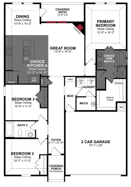 Beazer Homes Whitewing Trails Sierra Floorplan.