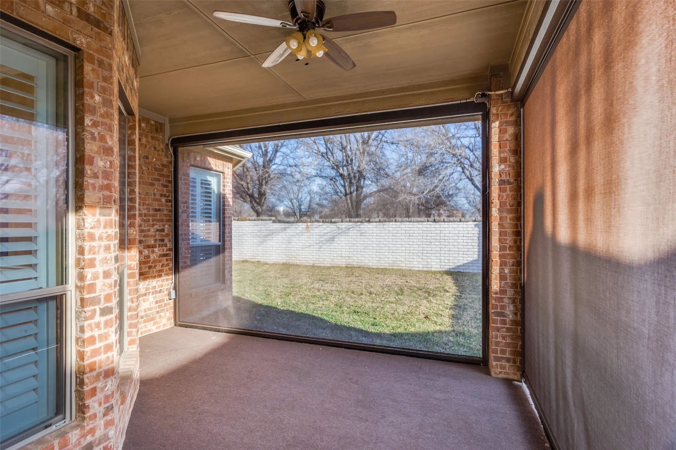 Patio with Remote-controlled Screens Closed