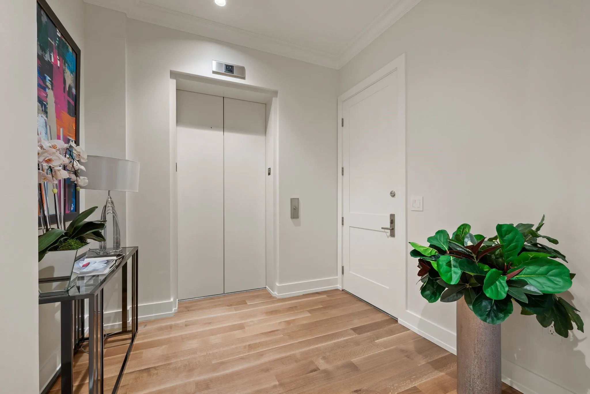 Entry to condo ... through door or dedicated elevator