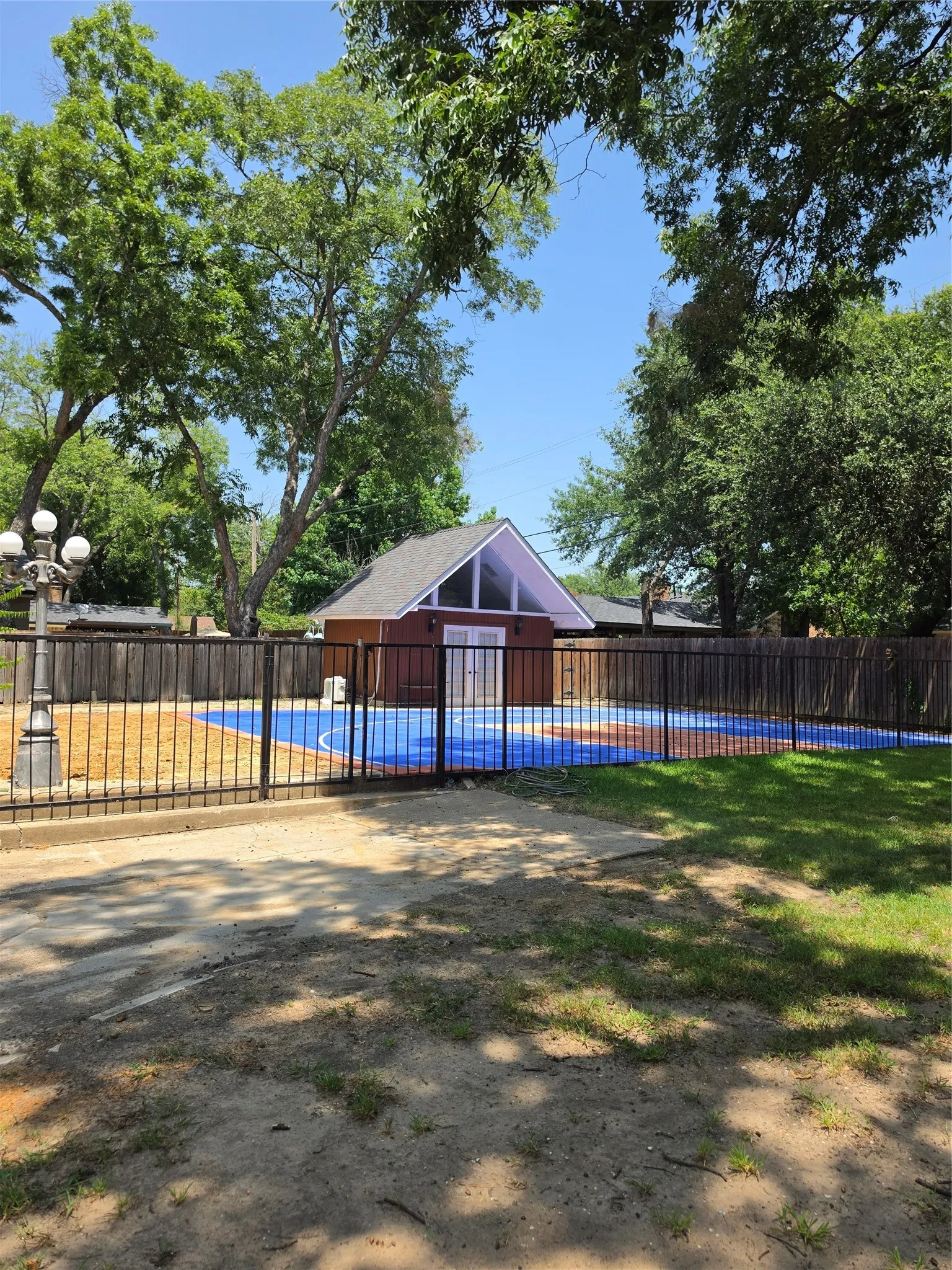 Patio view of BB court