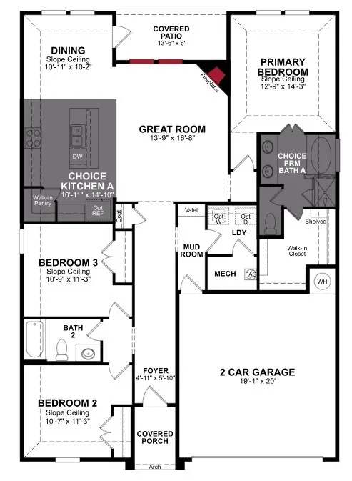 Beazer Homes Churchill Sierra Floorplan.