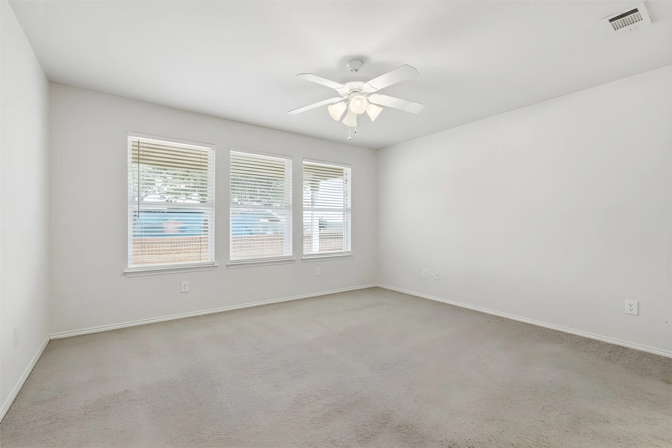 Primary Bedroom with Ceiling Fan Installed May 2026