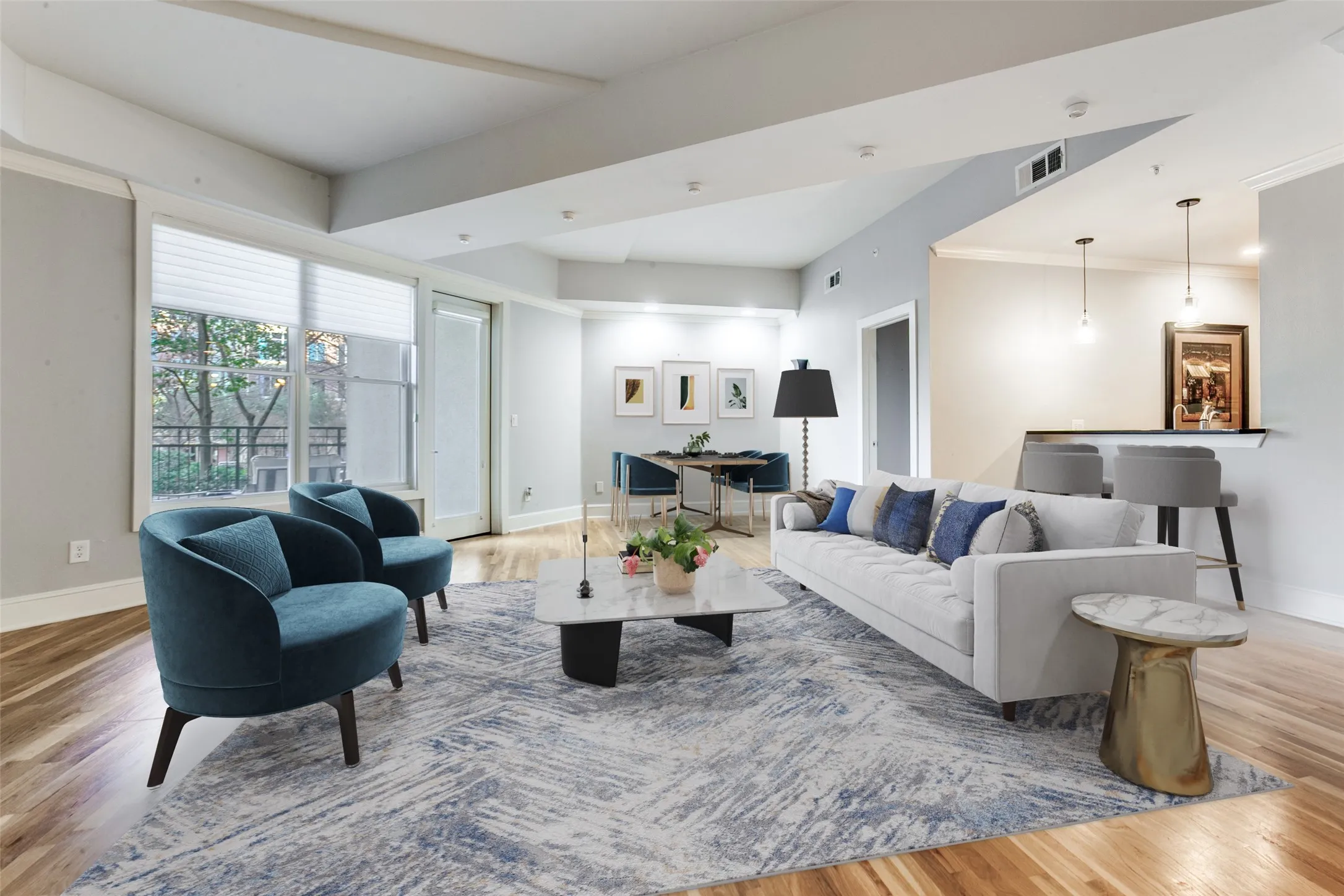 Virtually Staged Living Room