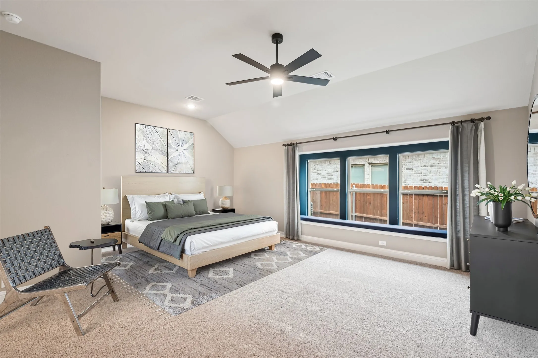 1st floor primary suite - digitally staged