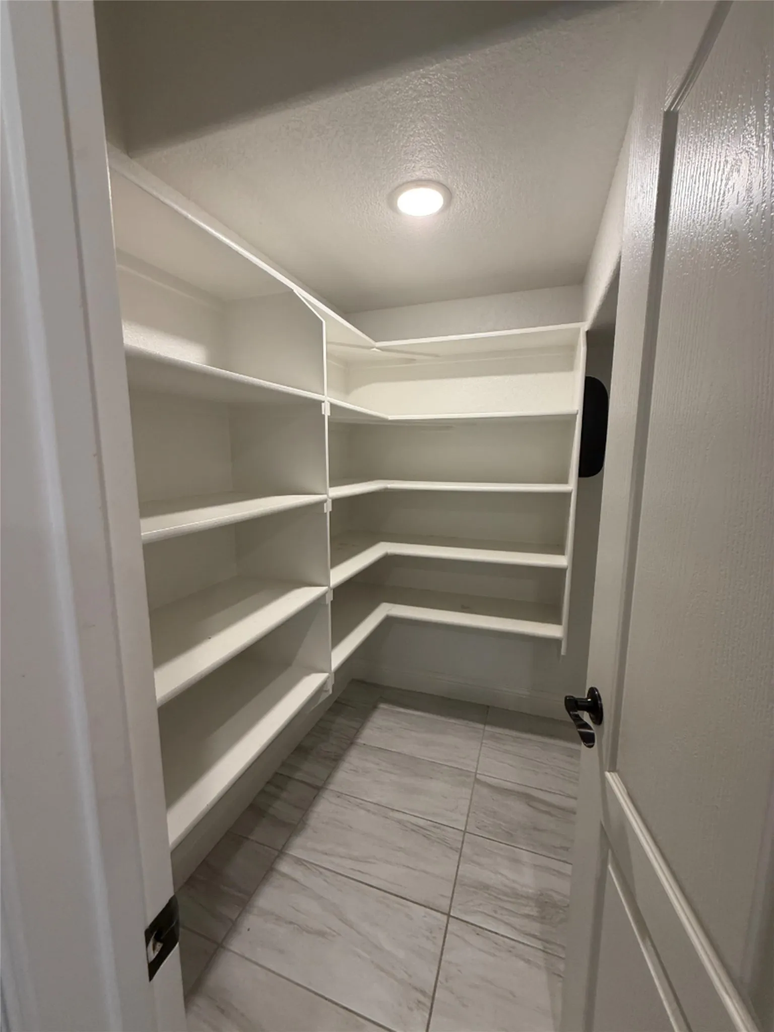 This impressive pantry keeps going...the space under the staircase is around the right.