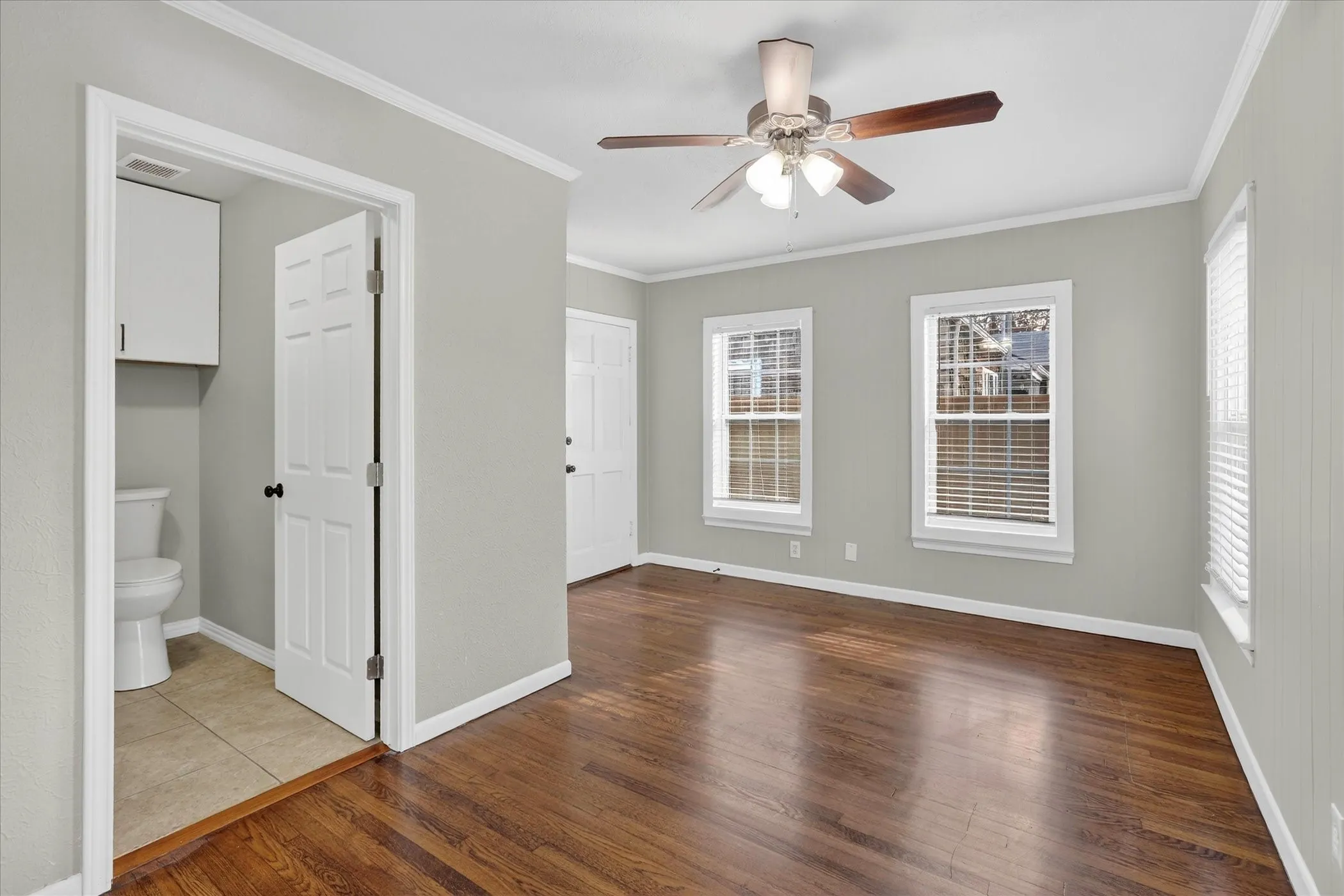 Second bedroom with private bathroom.