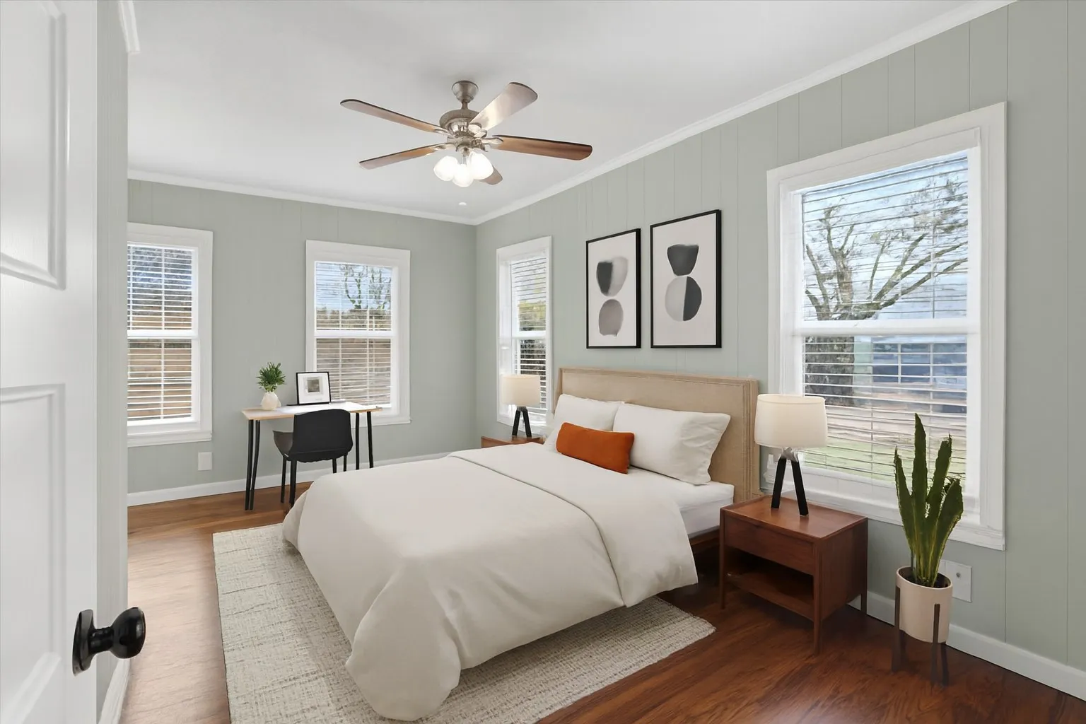 Virtual Staging-Second bedroom with private bathroom.