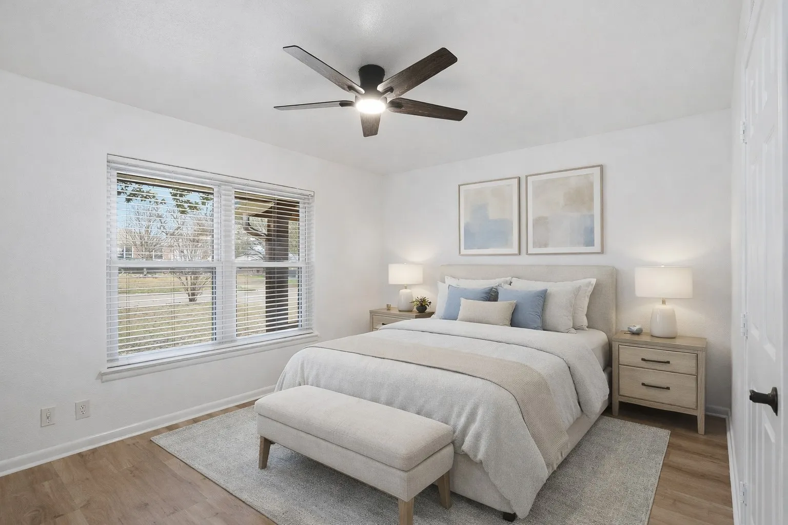 Virtual Staged Primary Bedroom