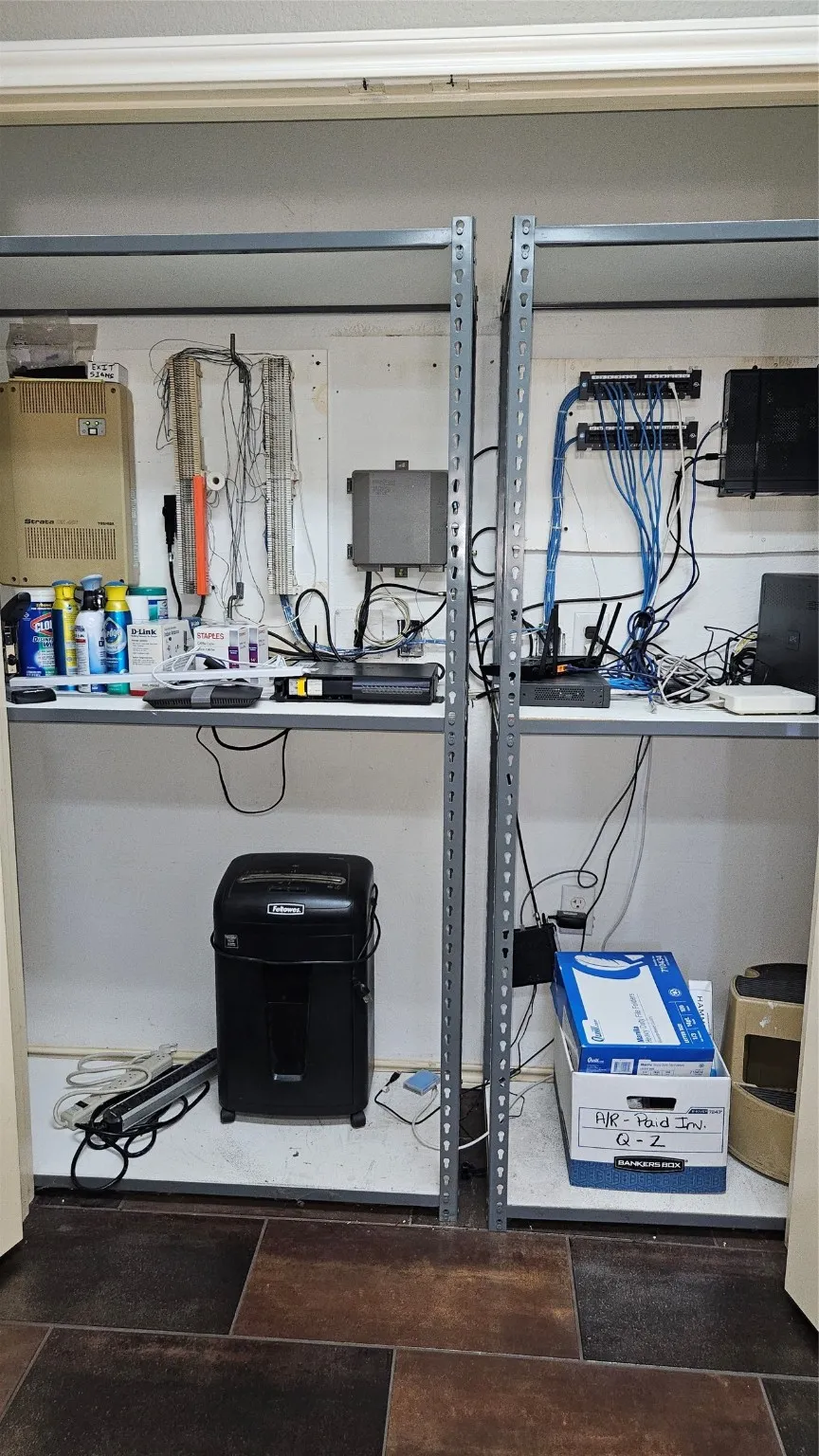 Prewired Network Closet