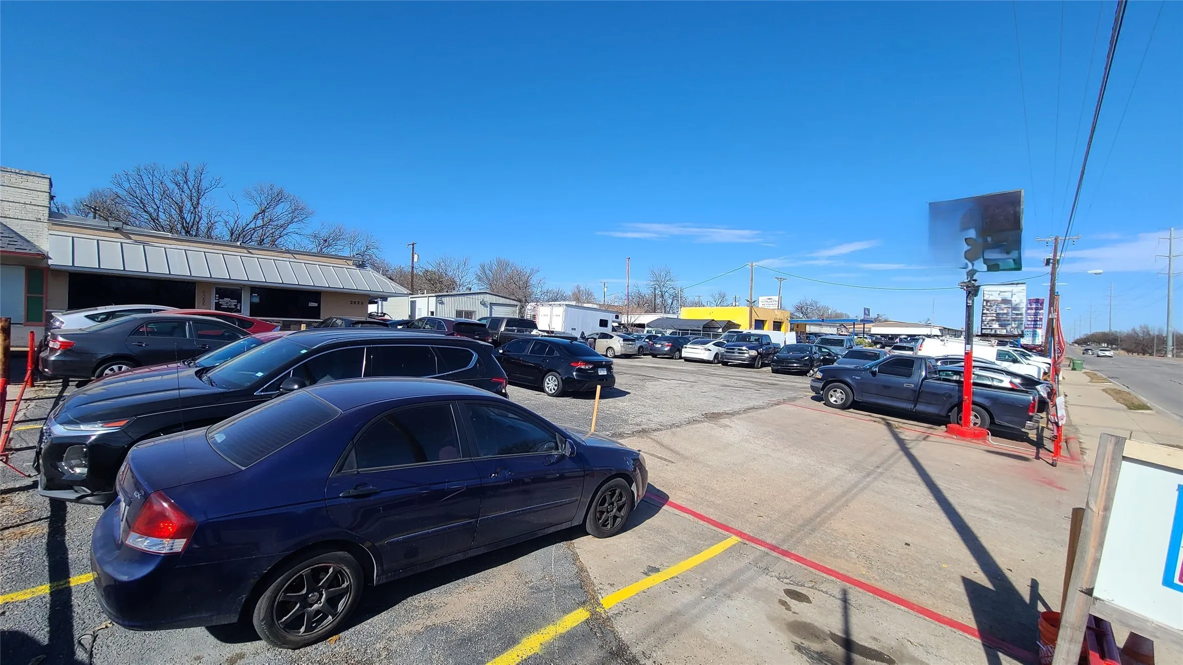 View of uncovered parking lot