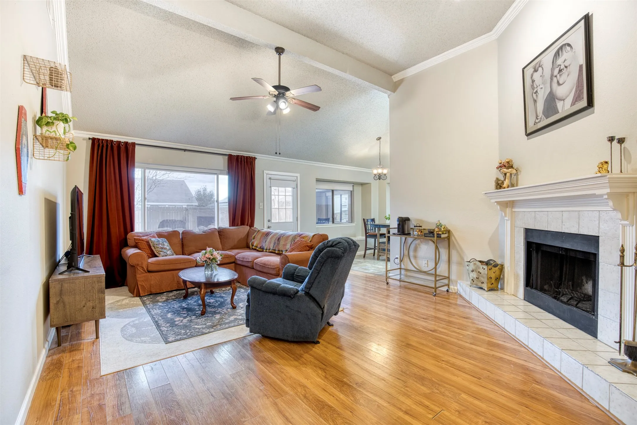 enjoy the vaulted ceilings in the living room