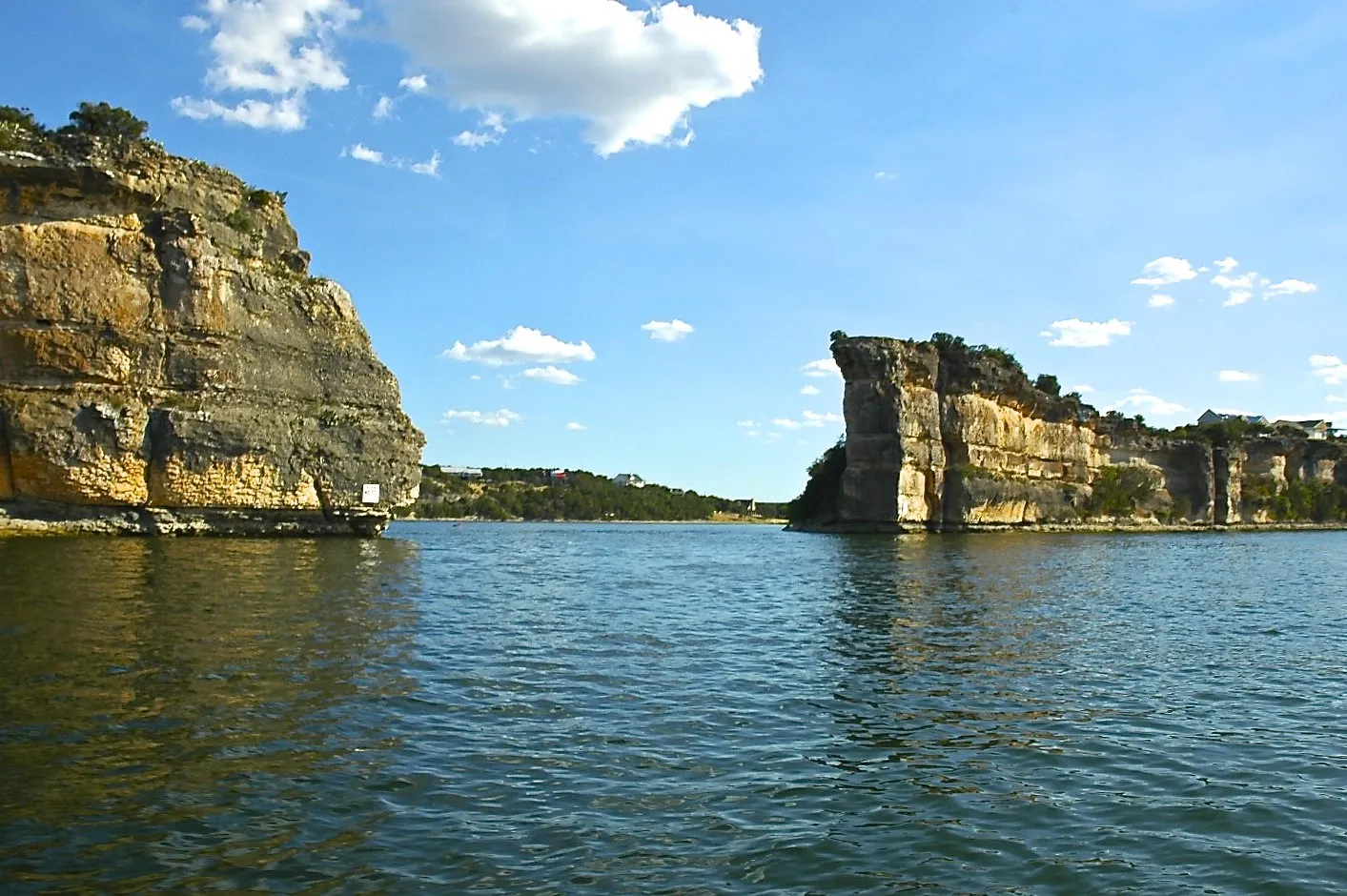 Well-known Hells Gate where the annual 4th of July fireworks are held.