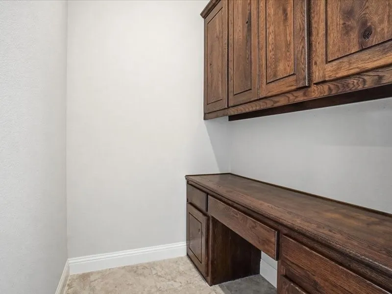 Office Area with tons of cabinets