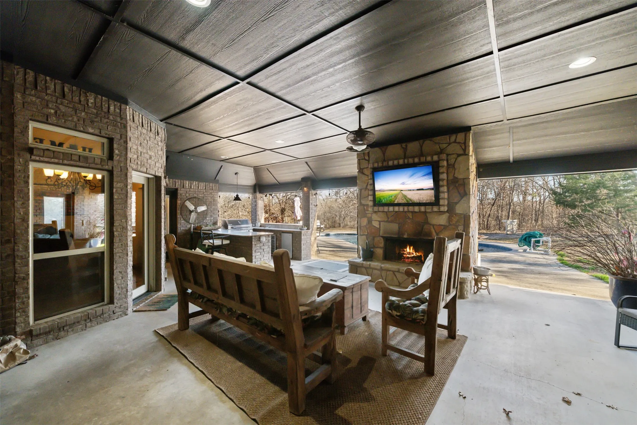 Oversized covered patio