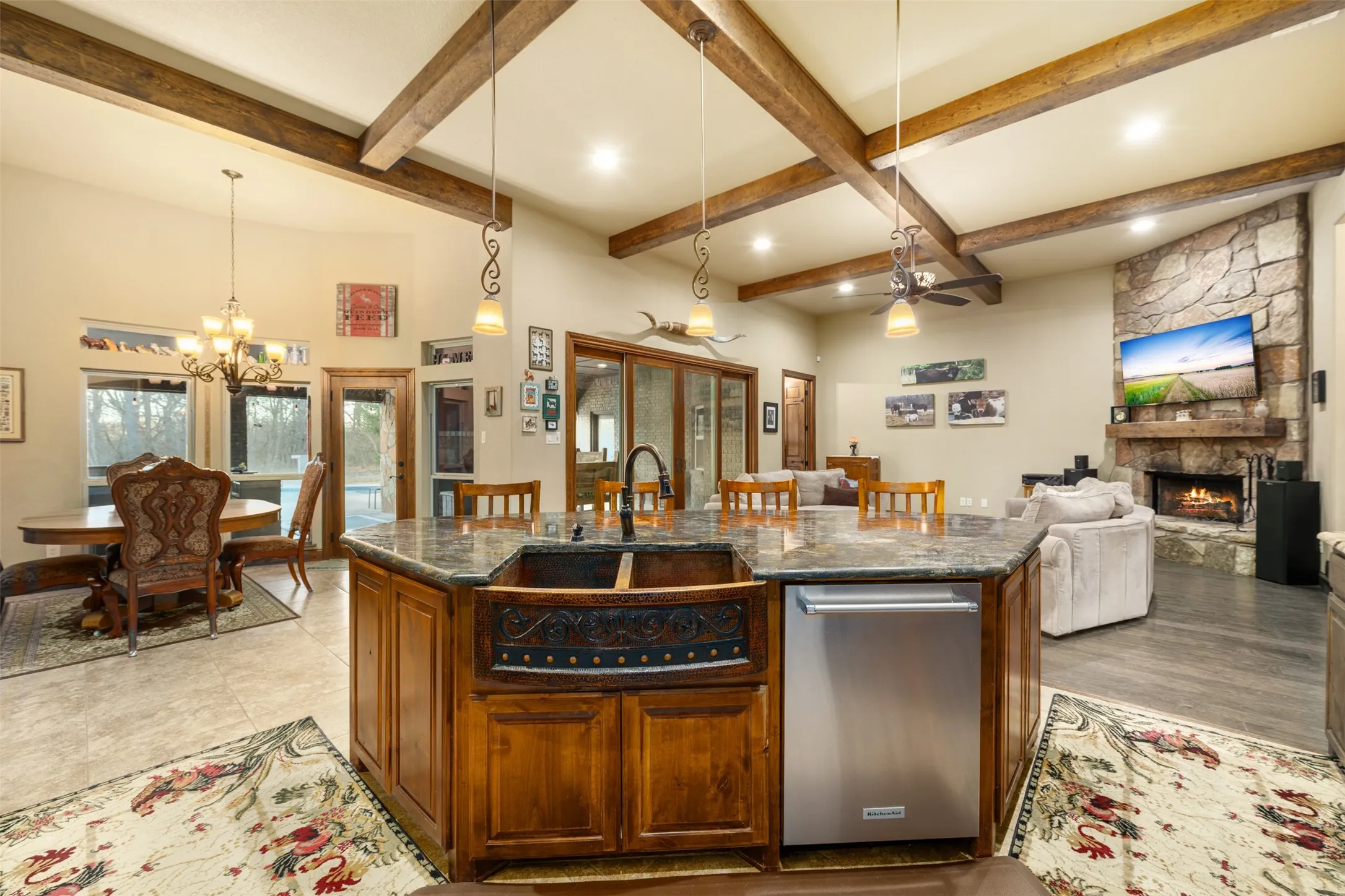Exotic custom granite island!