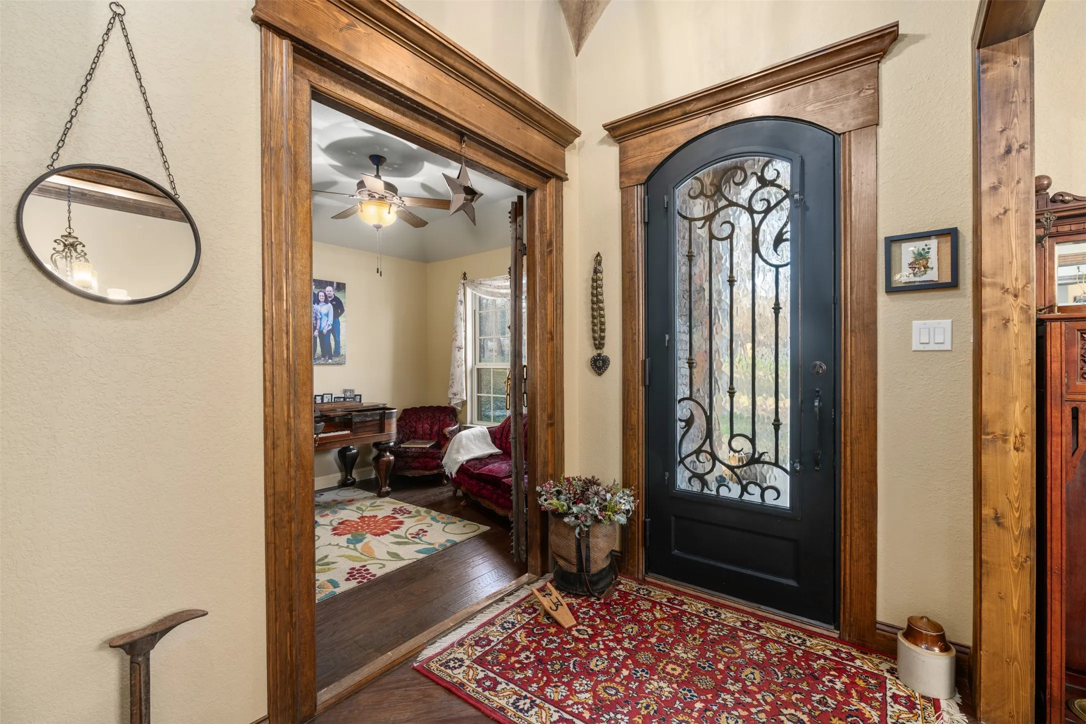 Double doors to the office