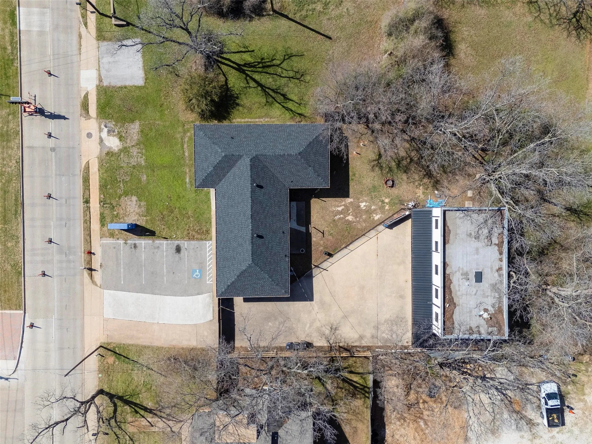View from above of property