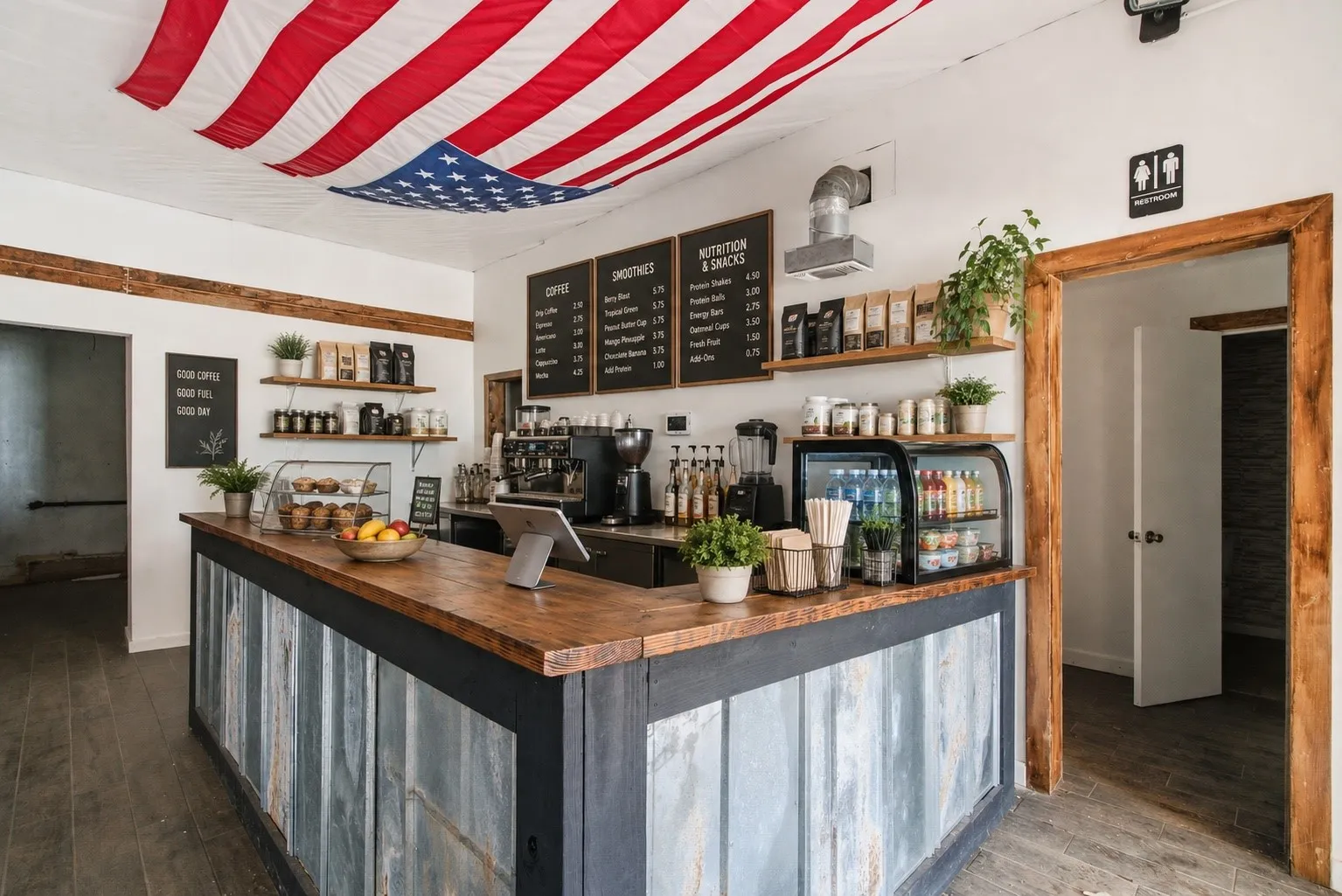 Virtually edited nutrition shop example