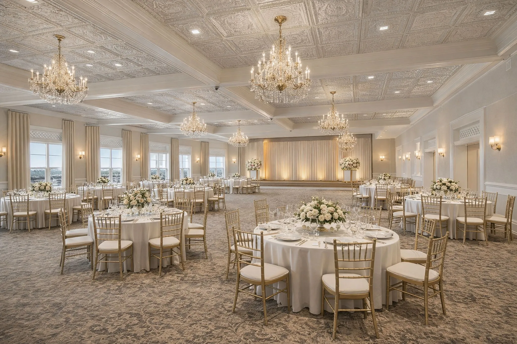 Virtually Renovated/staged ballroom