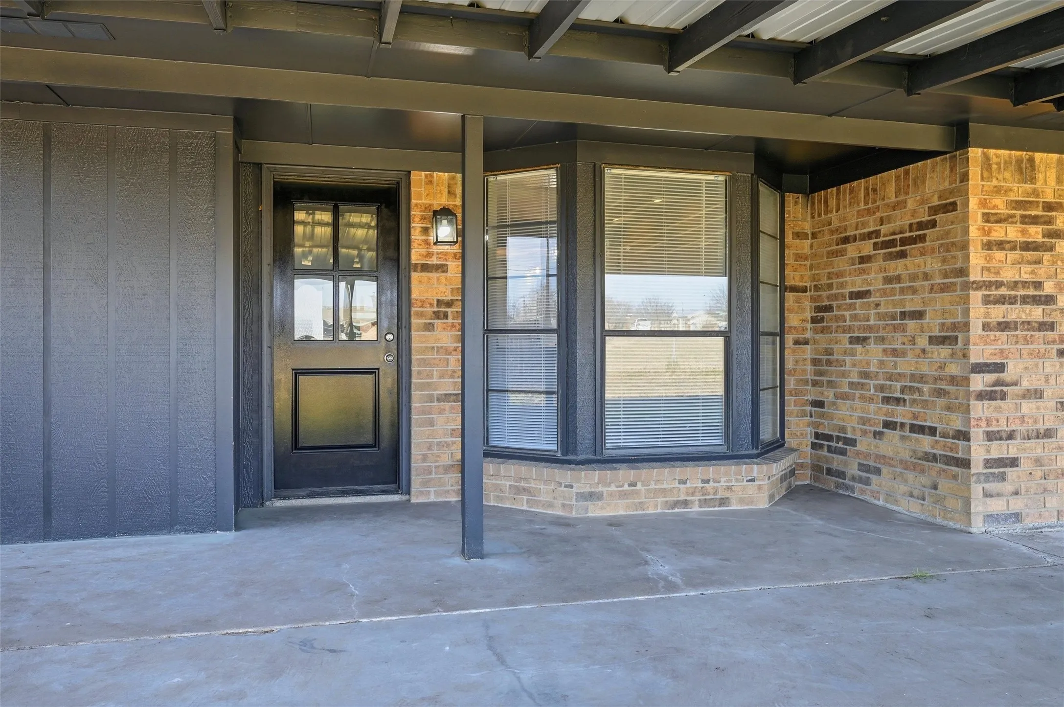 The backdoor was replaced, and a new outdoor light too