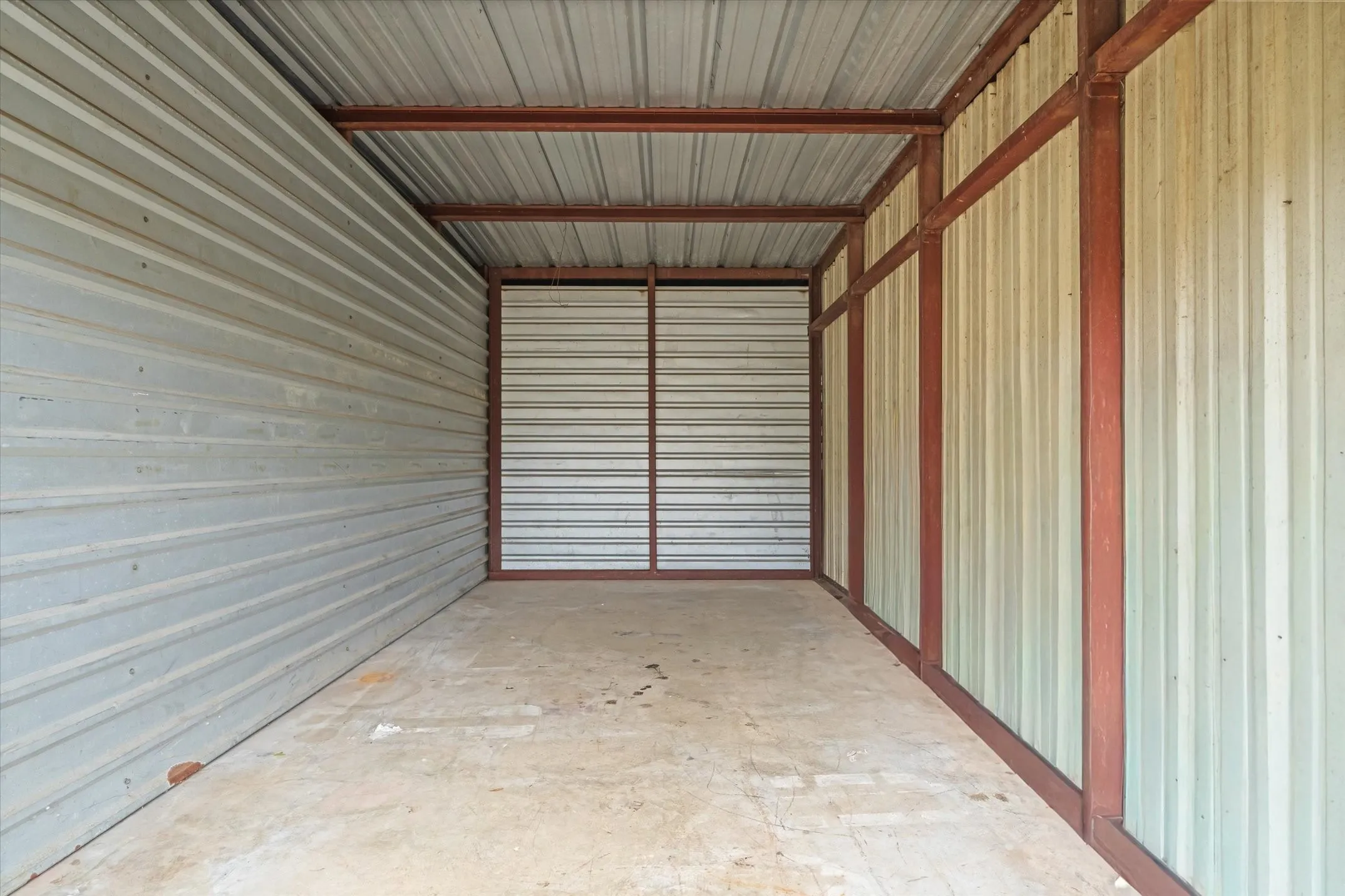 Inside a 10x20 Unit Well-built steel frame
