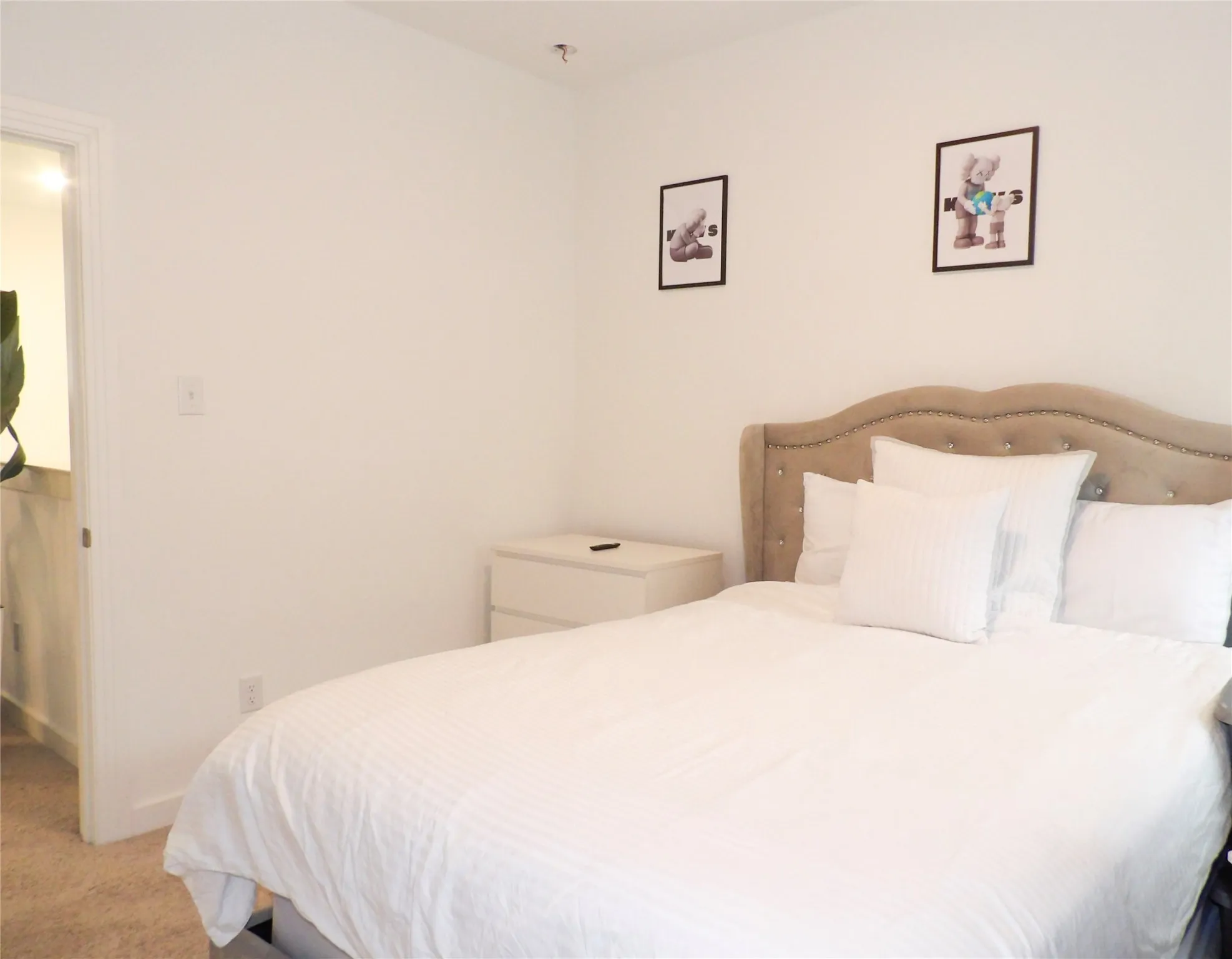 Bedroom featuring carpet