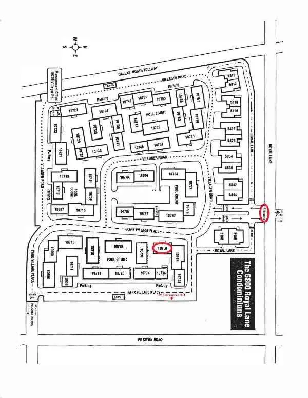 Map of development and unit location