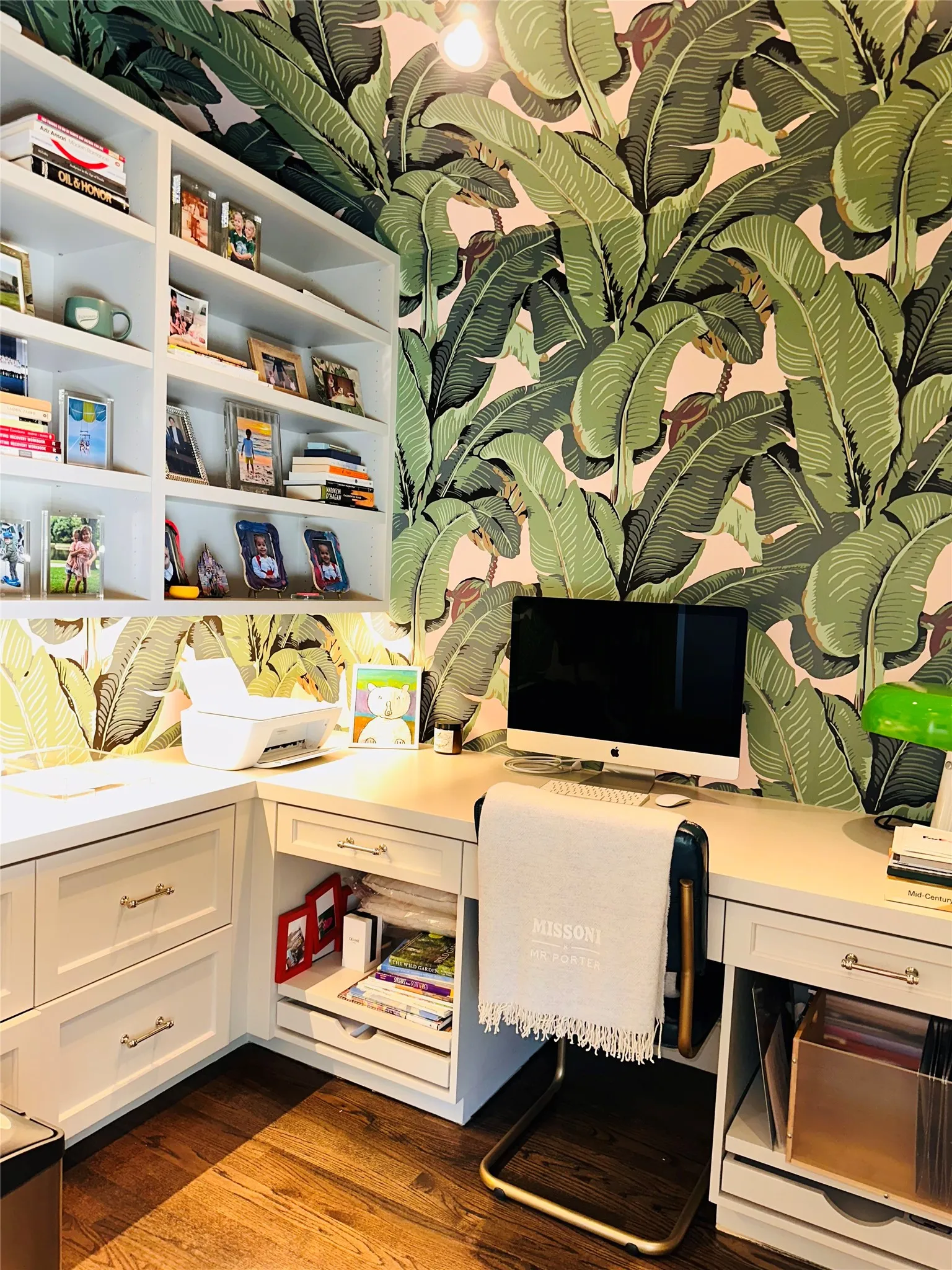Built in desk office off of the Primary Bedroom