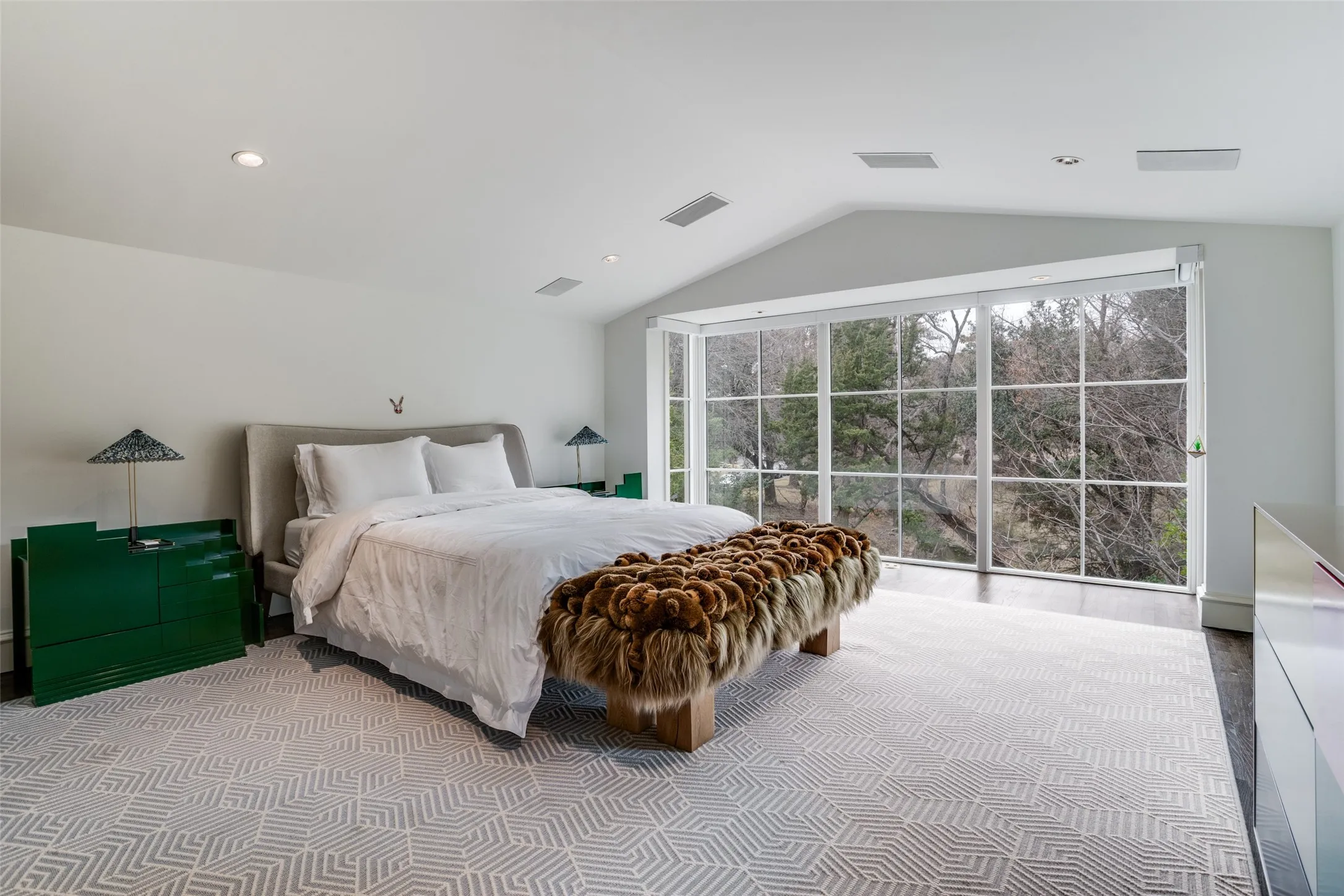 Bedroom 4 has a view of the park to the south also.