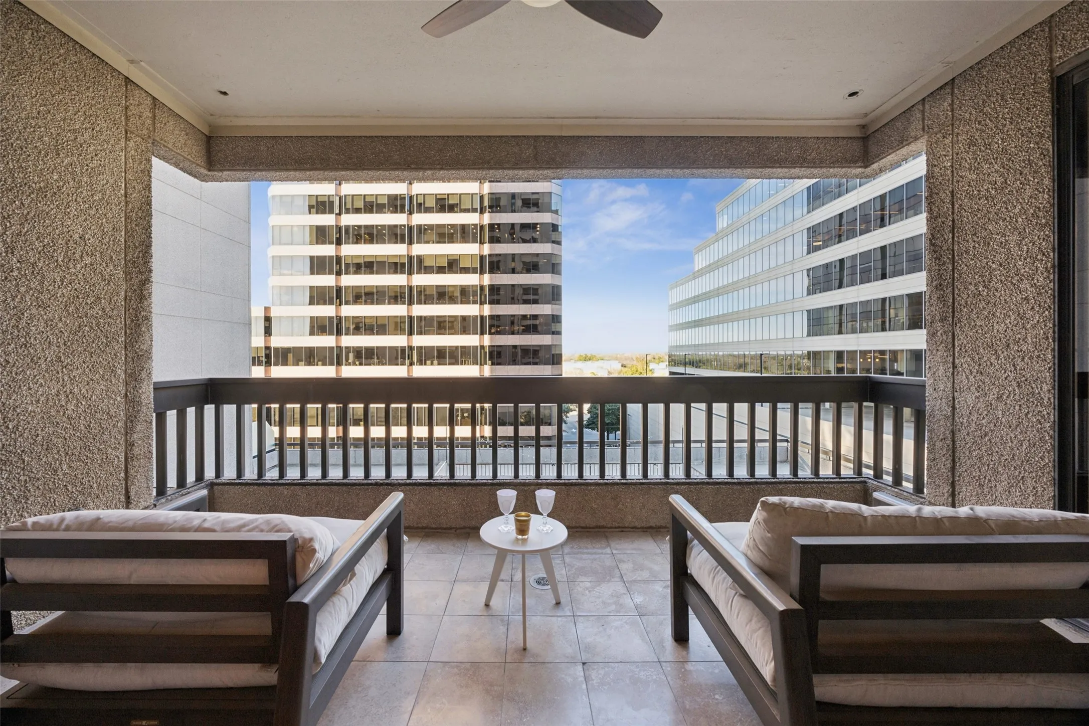 Balcony view looking north