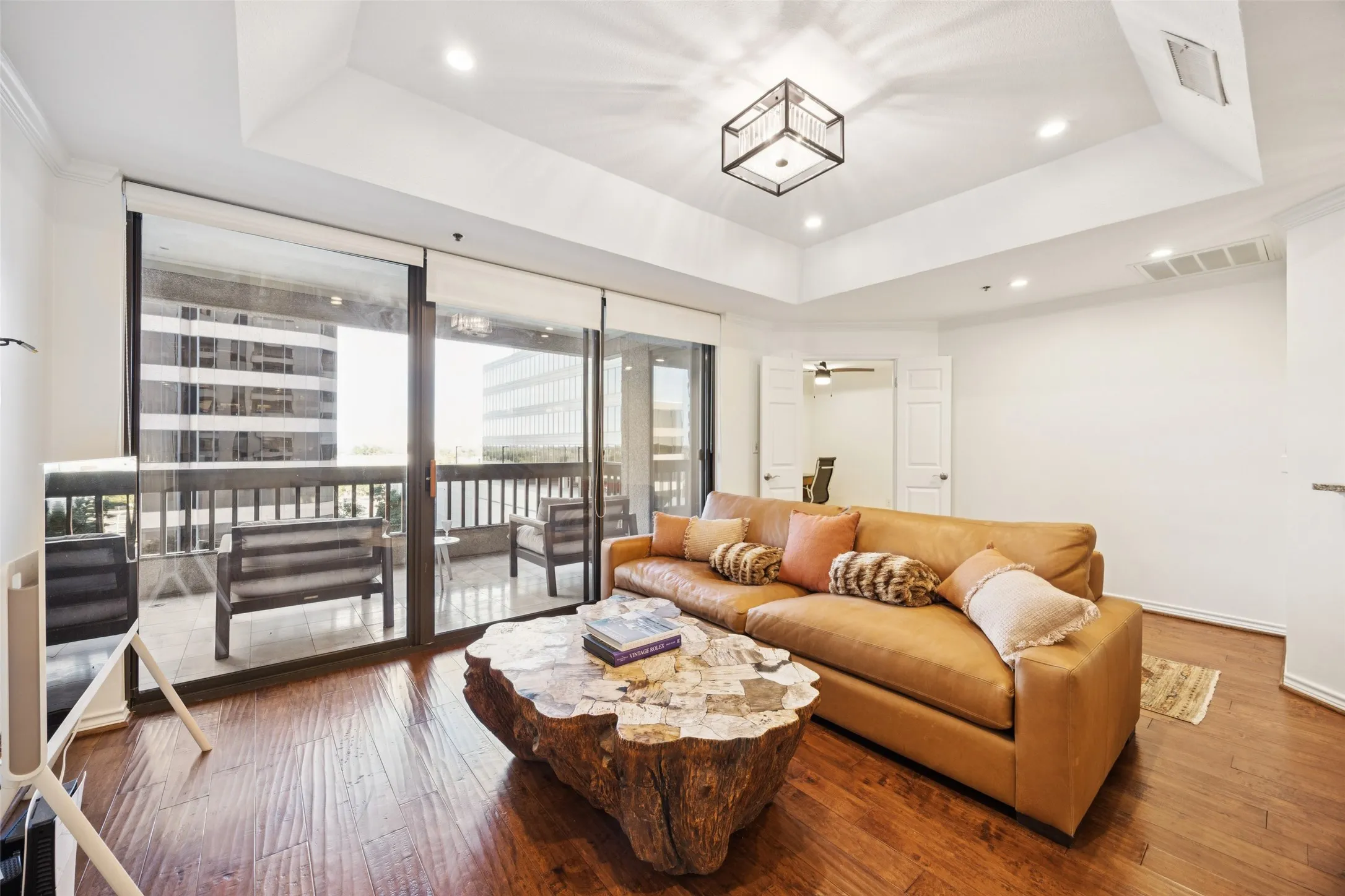 Living Room with balcony view