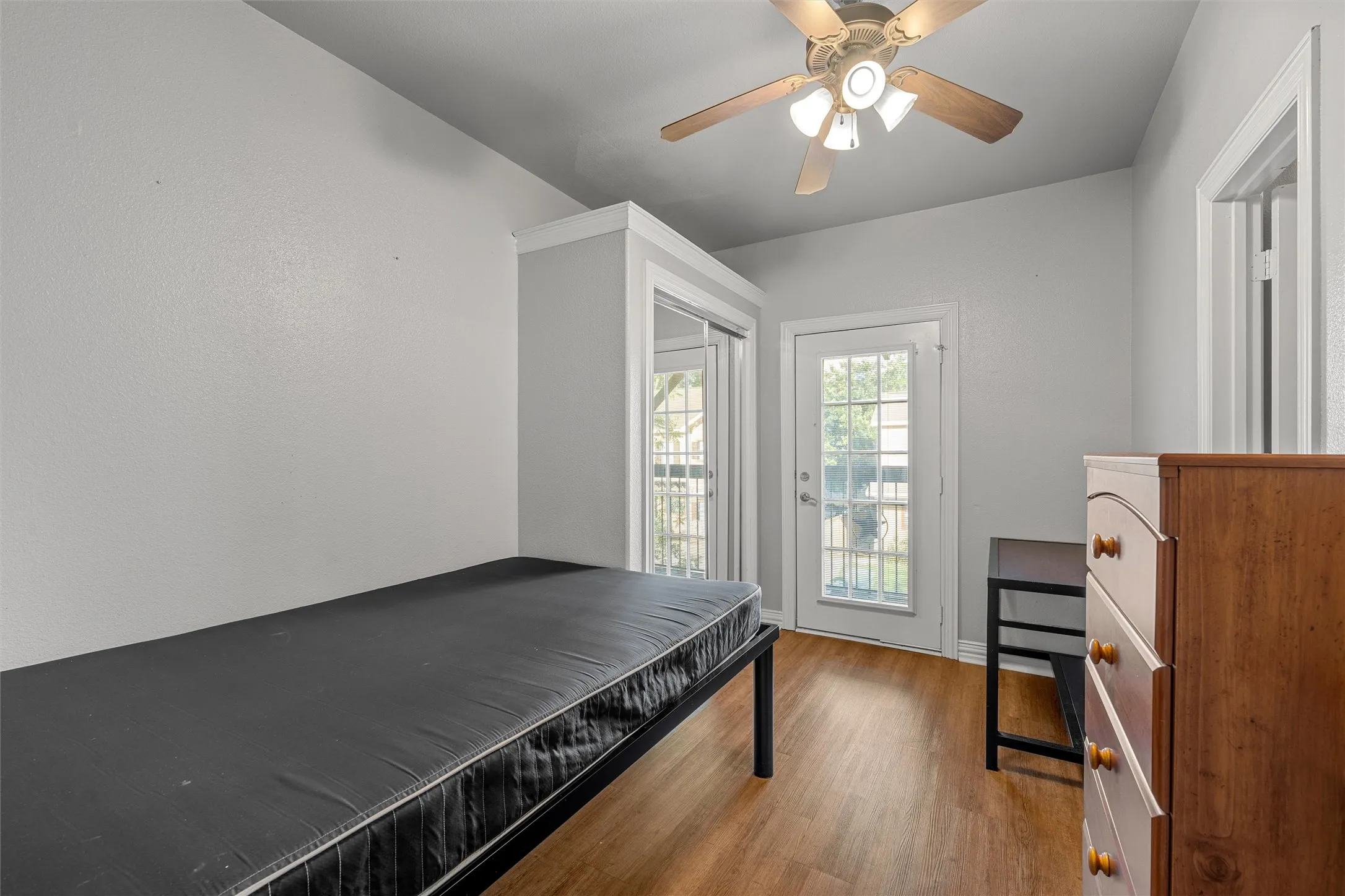 bedroom furnished and ensuite bathroom