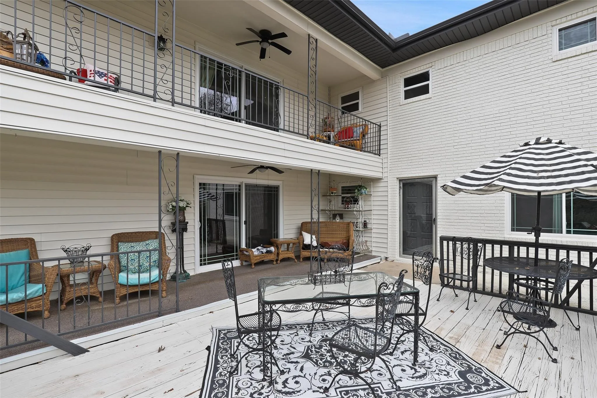 Picture of deck area before the new tile was added this month!