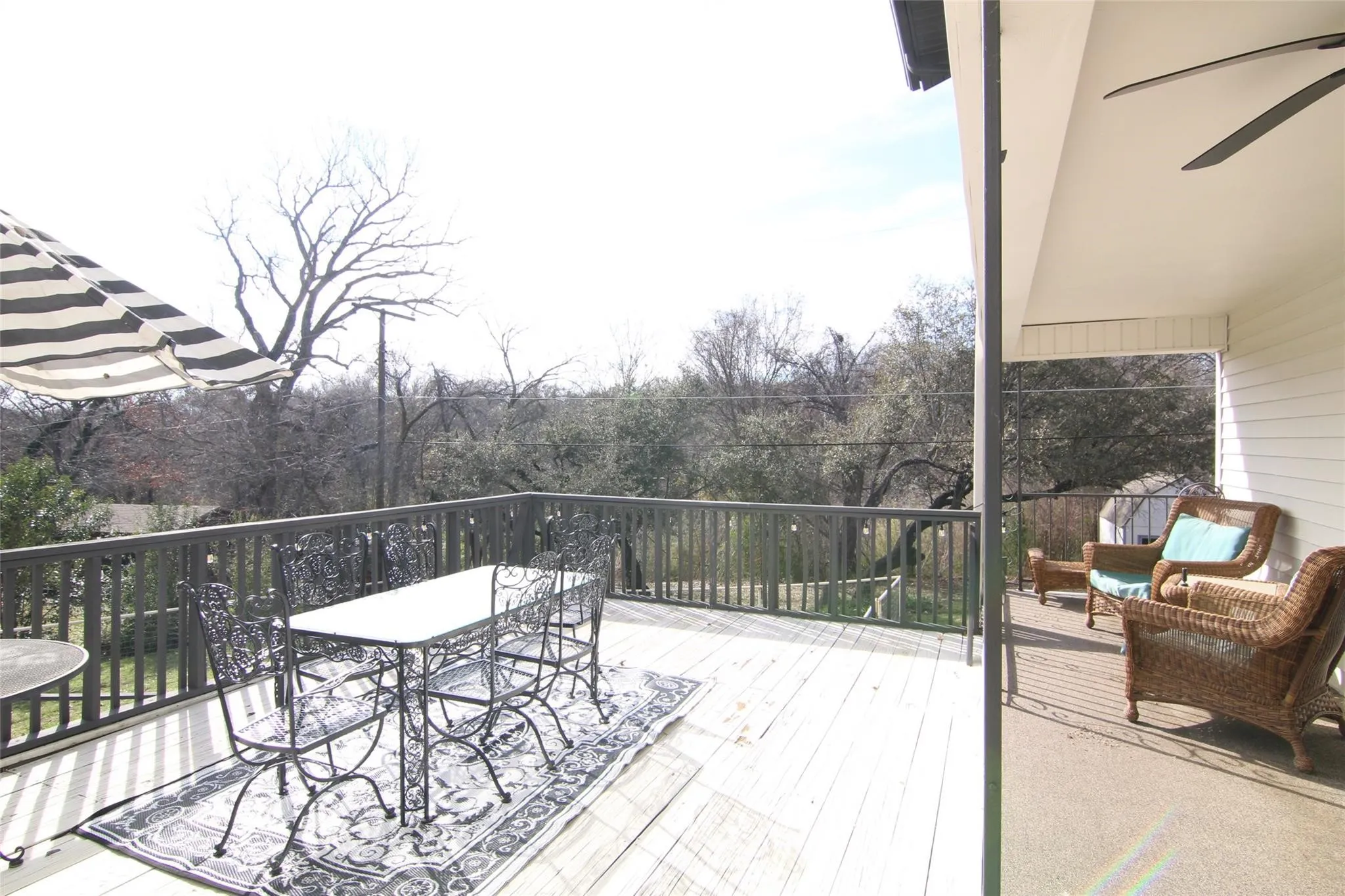 Another view of deck before new tile.