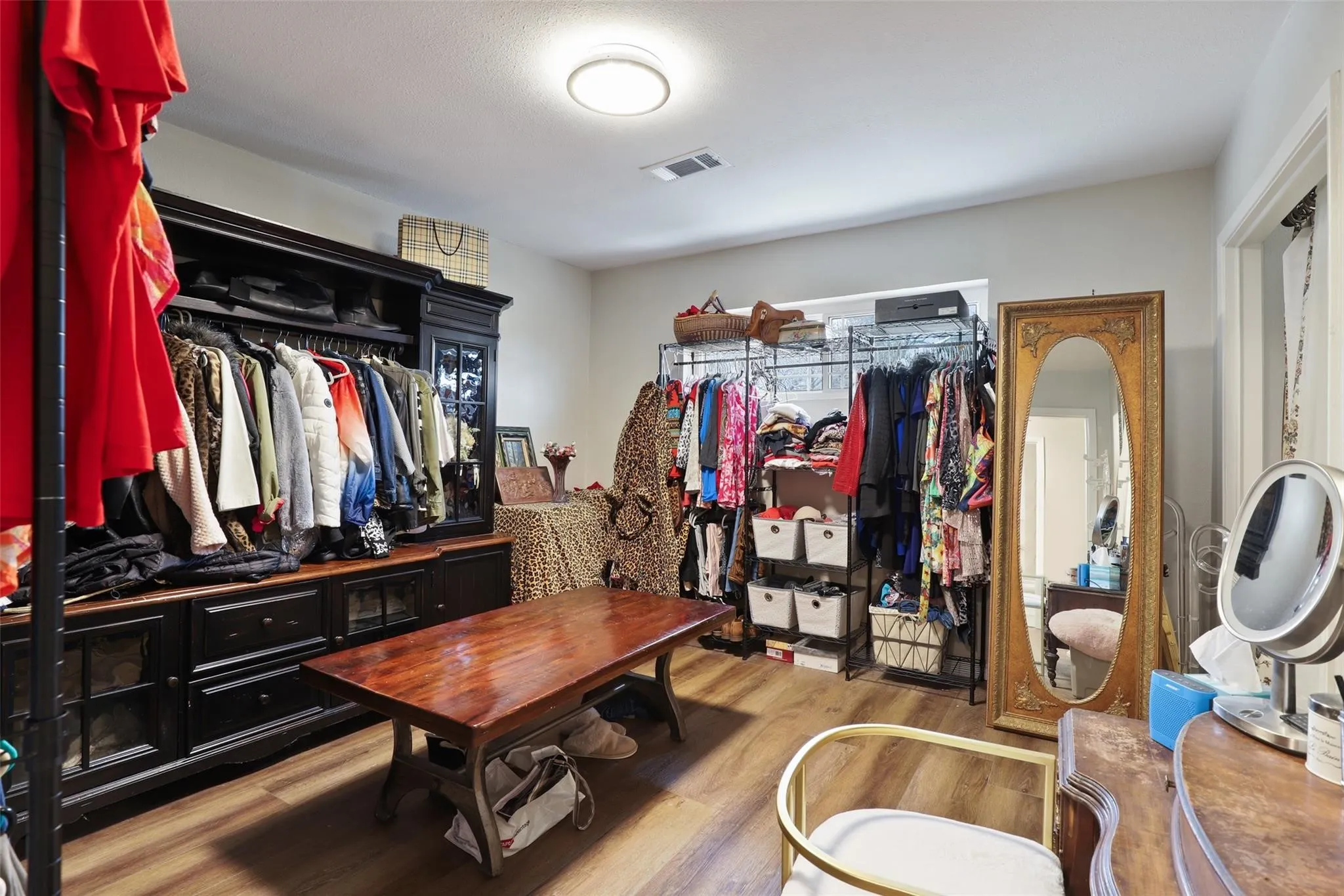 Huge master closet and wardrobe area!