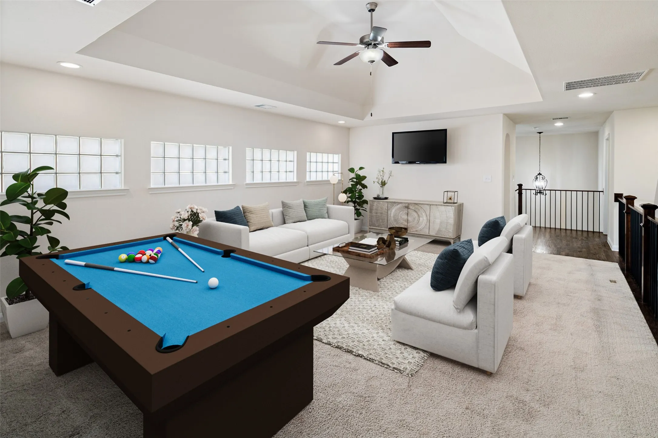 Game Room Virtually Staged