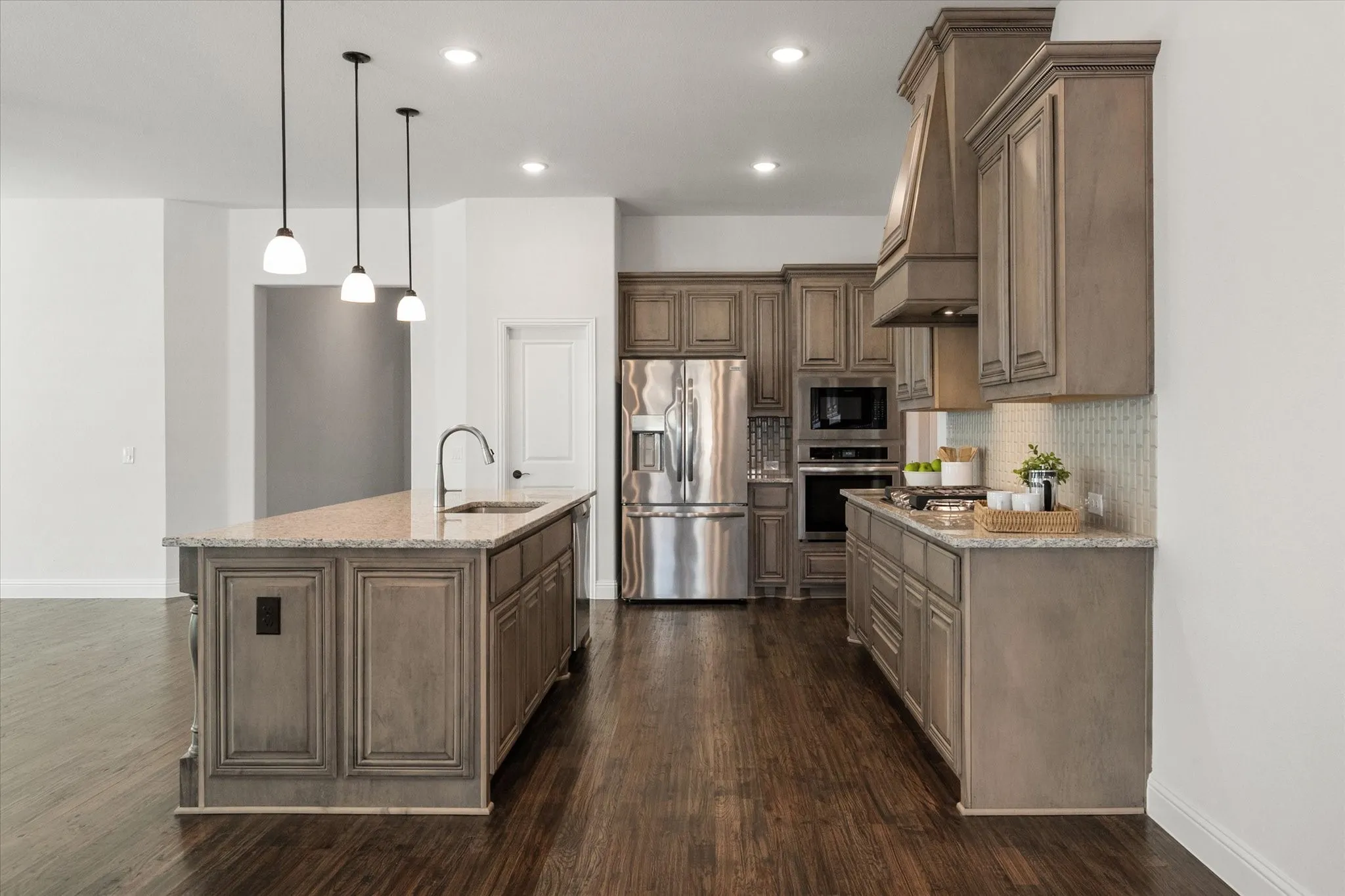 Ample countertop work space