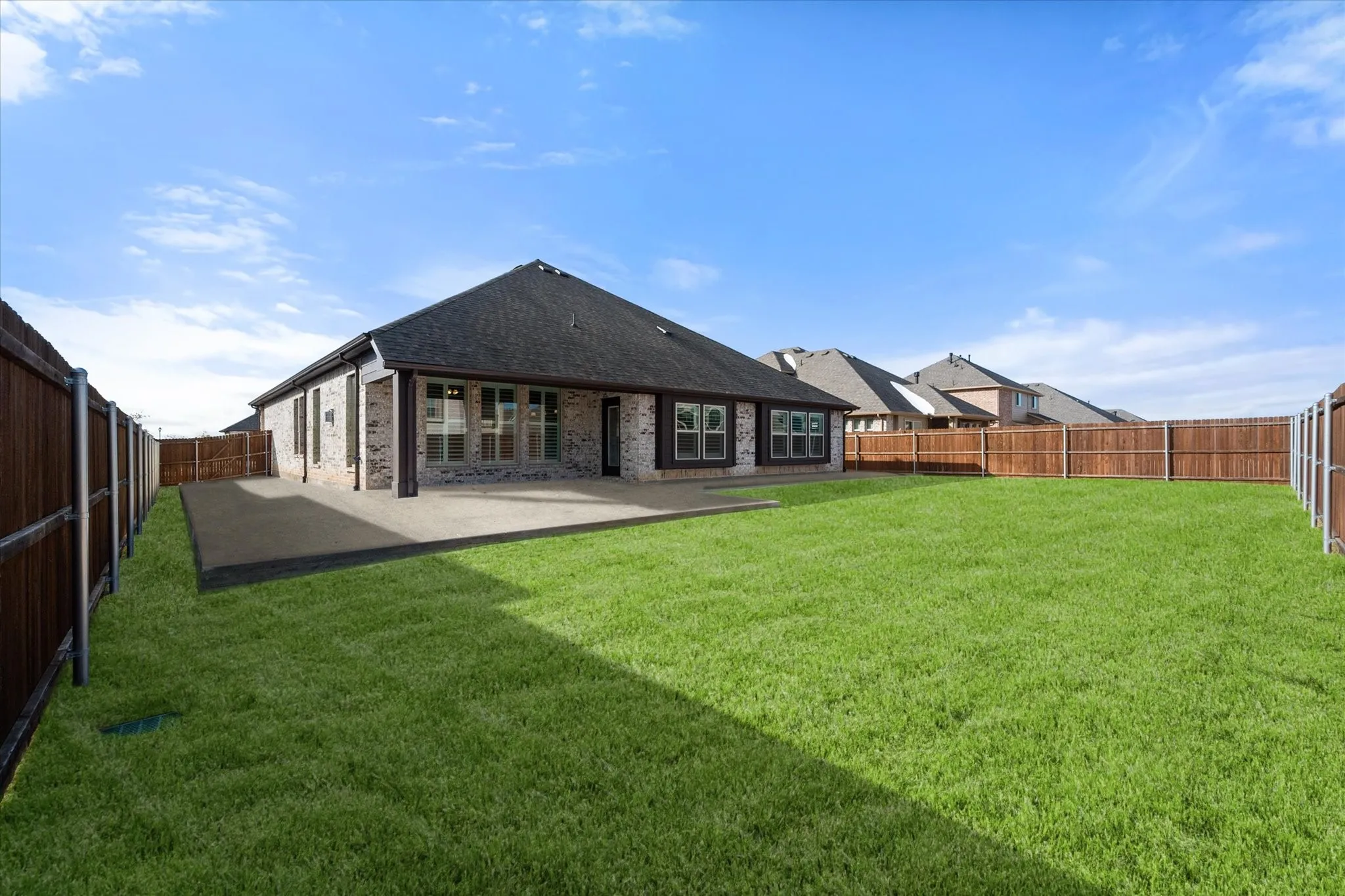 Large back yard