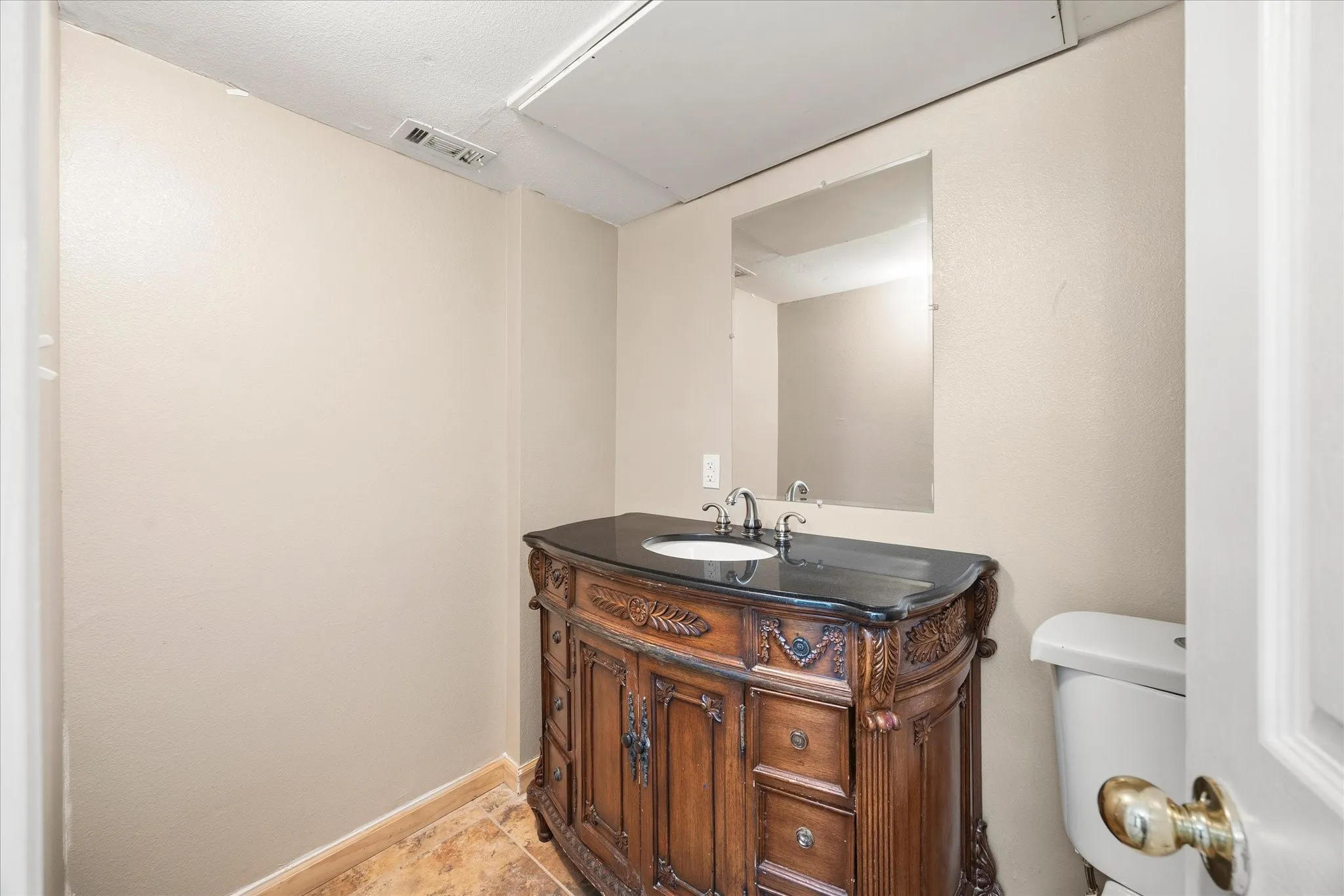 half bathroom down