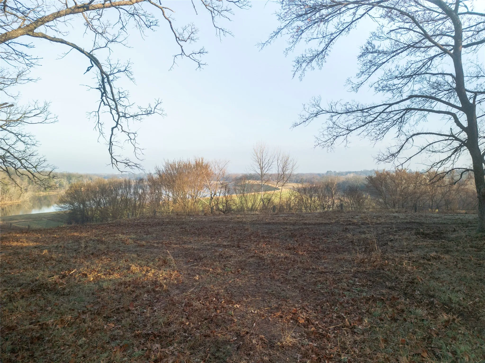 Panoramic viewpoint from first-story height.