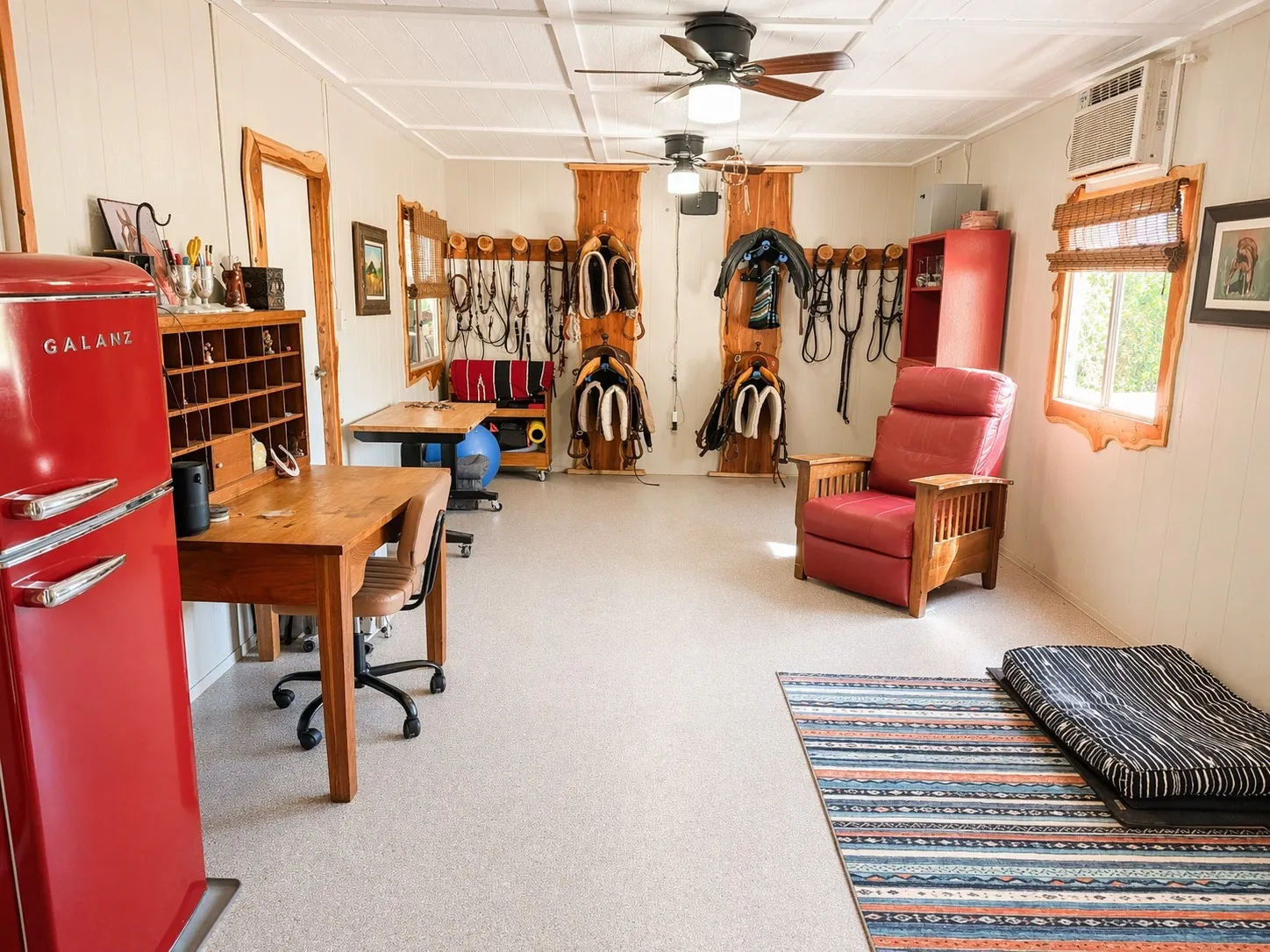 Tack Room is clean as a whistle and ready