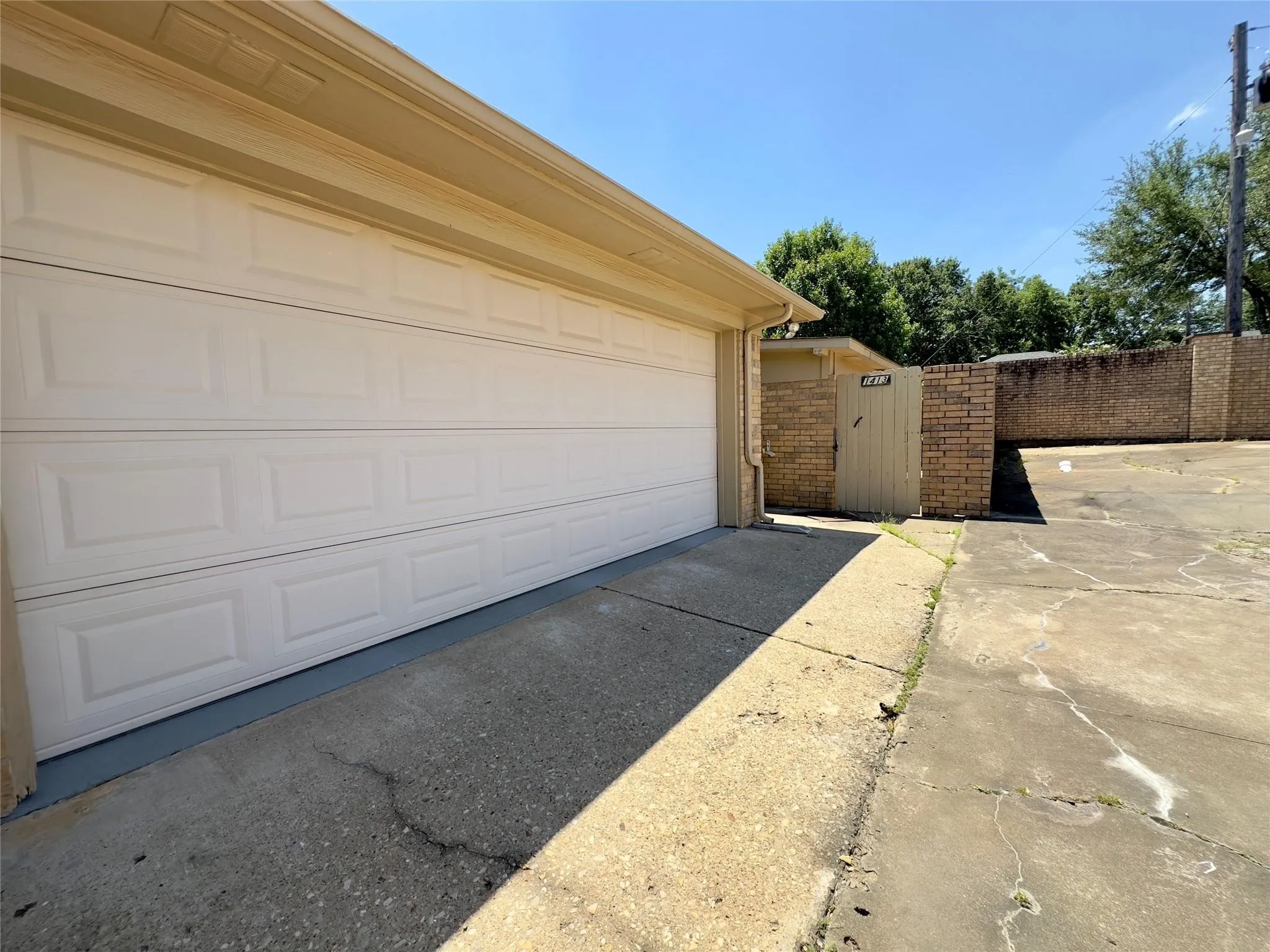 2 car garage in rear of home
