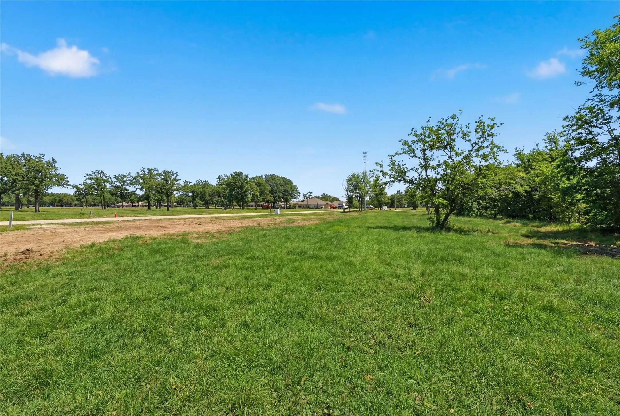 This is a photograph of Lot 4 Block G and was captured in February. It has been digitally enhanced to emphasize the presence of leaves and grass.