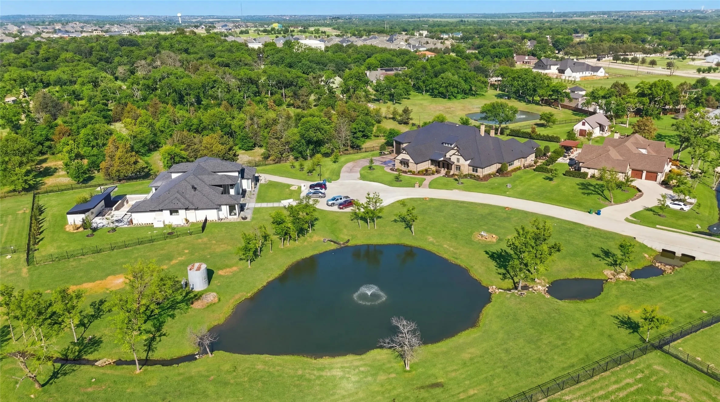 This is an aerial photograph and was captured in February. It has been digitally enhanced to emphasize the presence of leaves and grass.