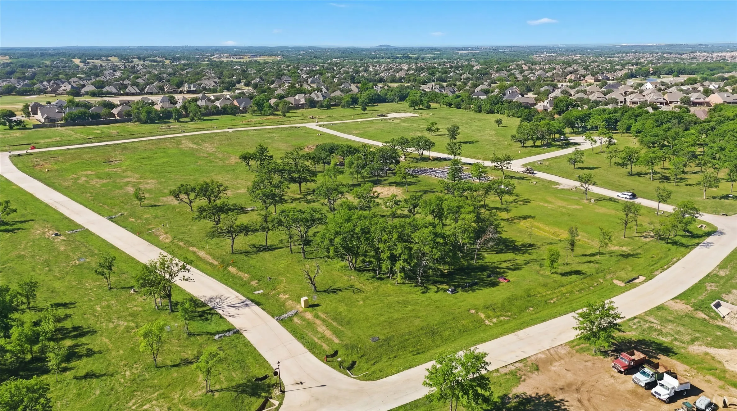 This is an aerial photograph and was captured in February. It has been digitally enhanced to emphasize the presence of leaves and grass.