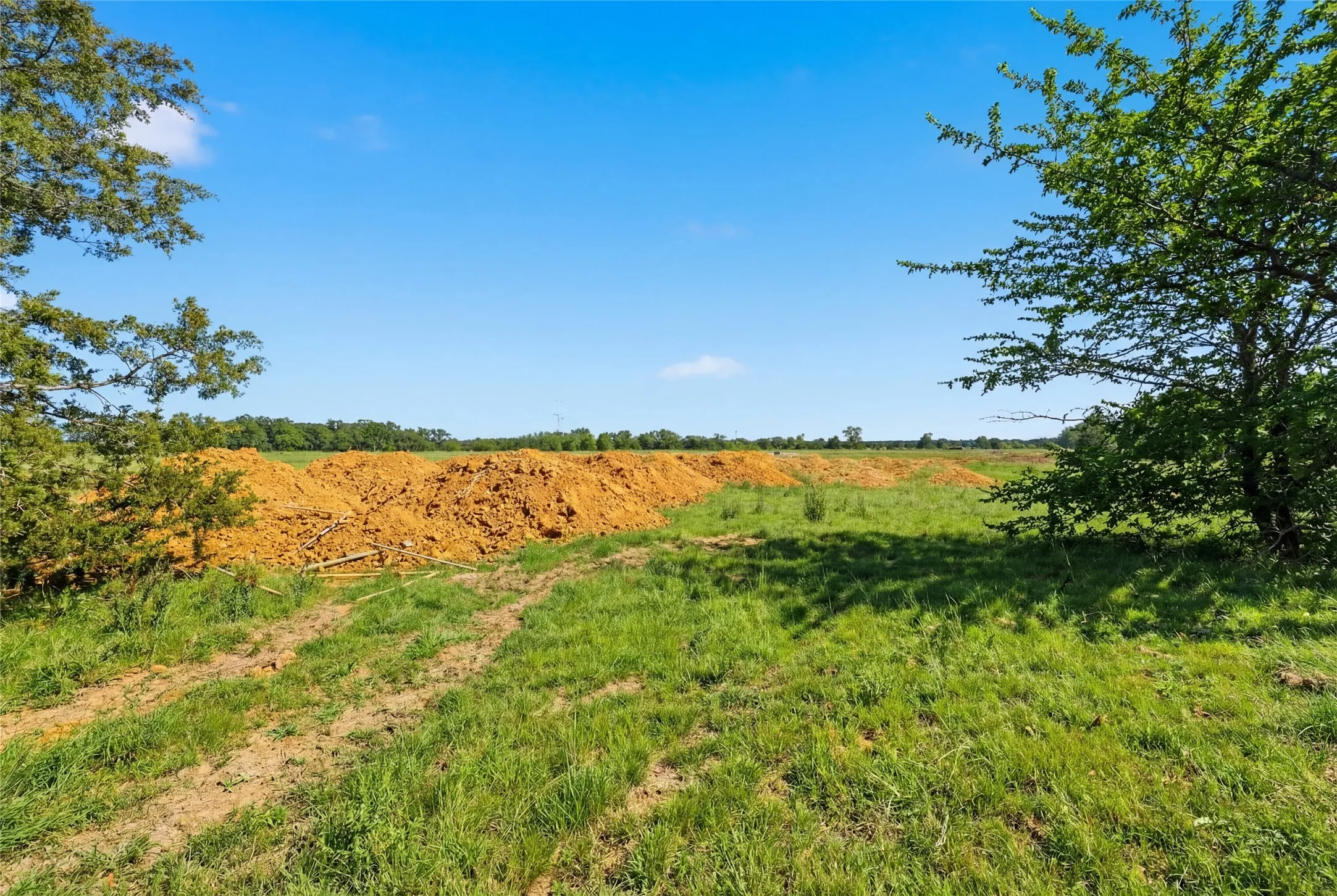 This is a photograph of Lot 6 Block H and was captured in February. It has been digitally enhanced to emphasize the presence of leaves and grass.