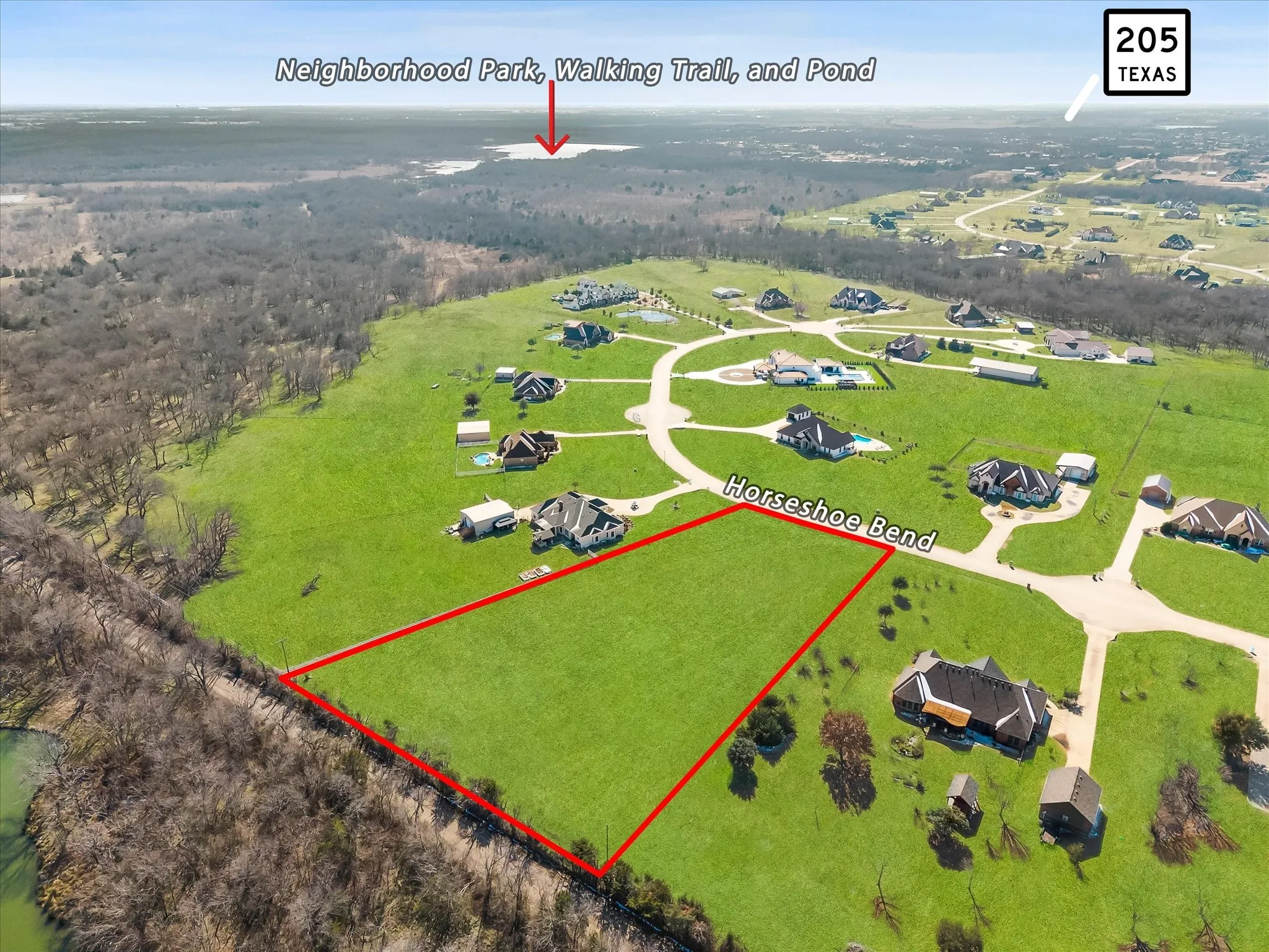 View of the tree lined property behind the lot which helps increase privacy