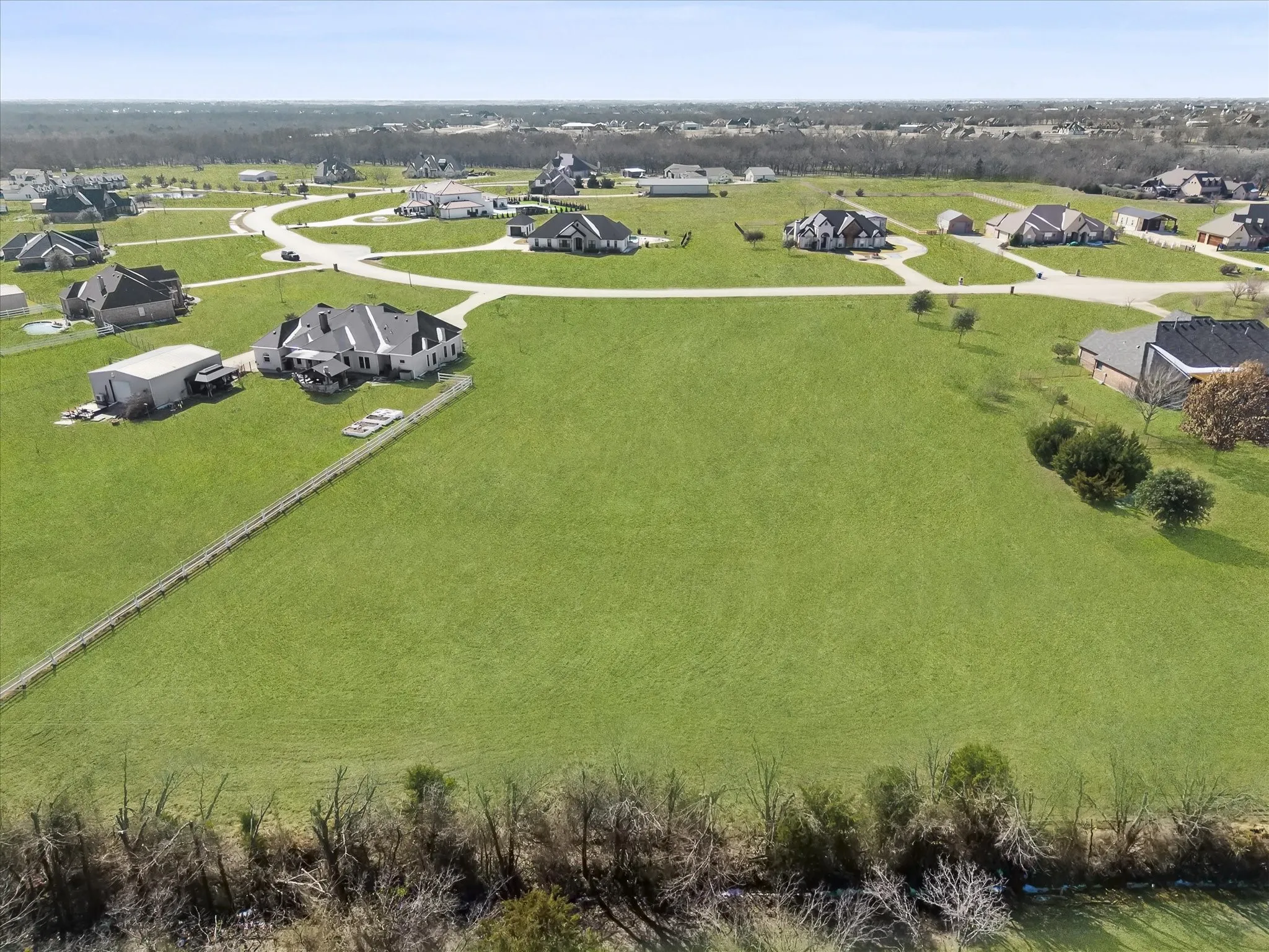 Aerial view of residential area