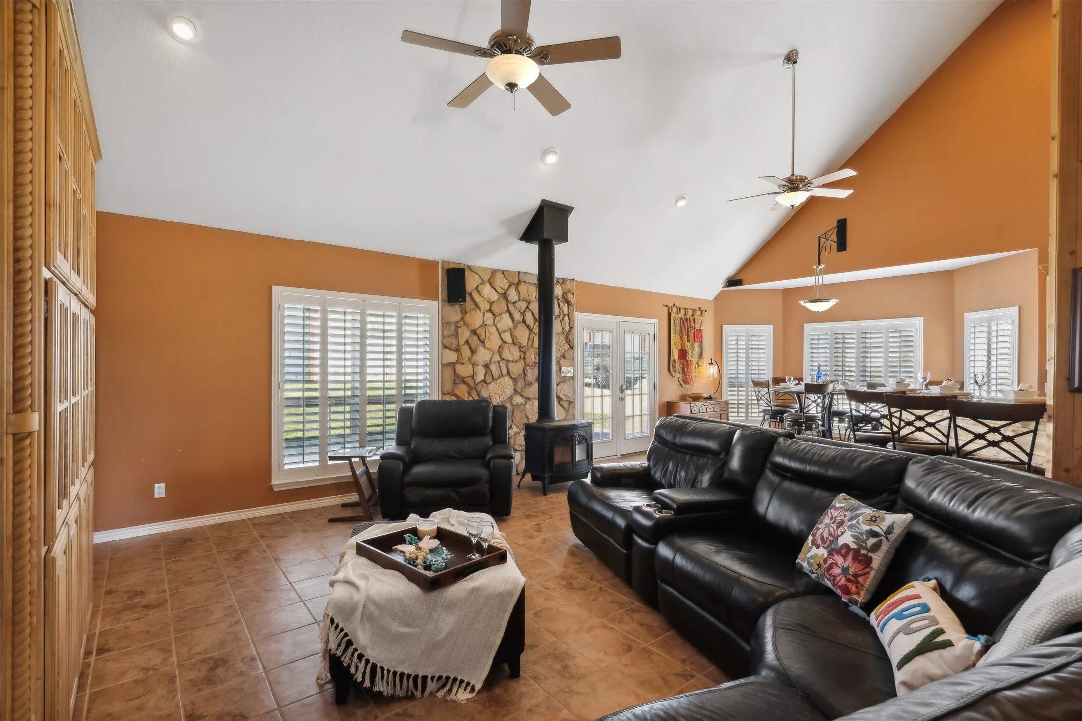 View of the living room toward the kitchen
