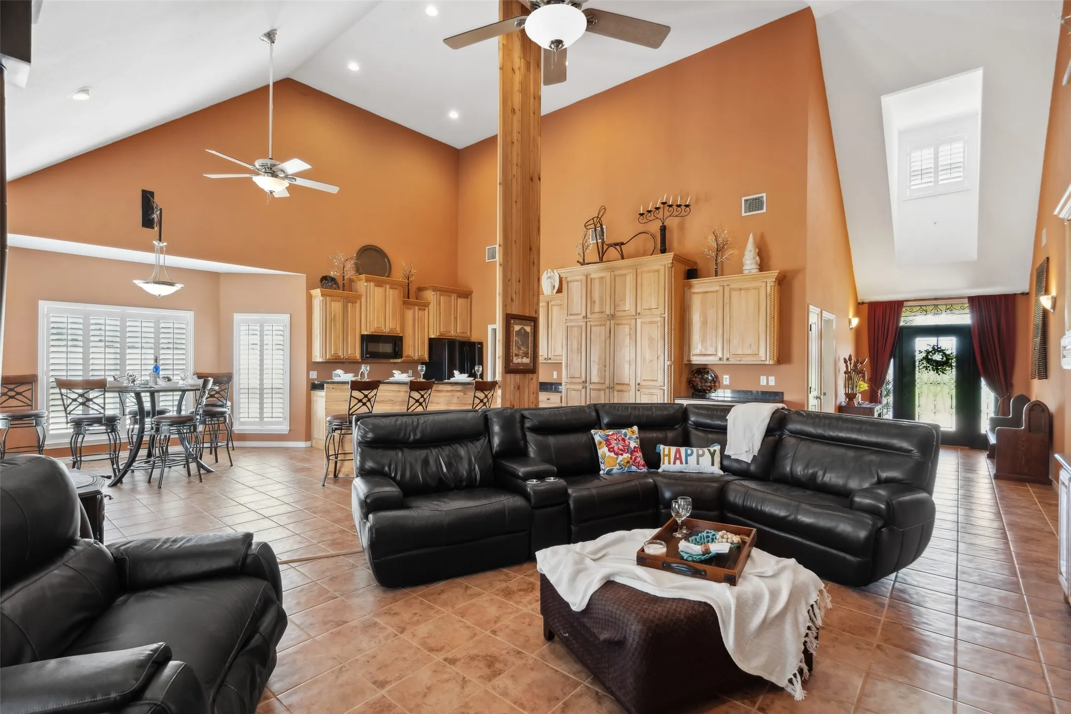 View of the living room toward the kitchen